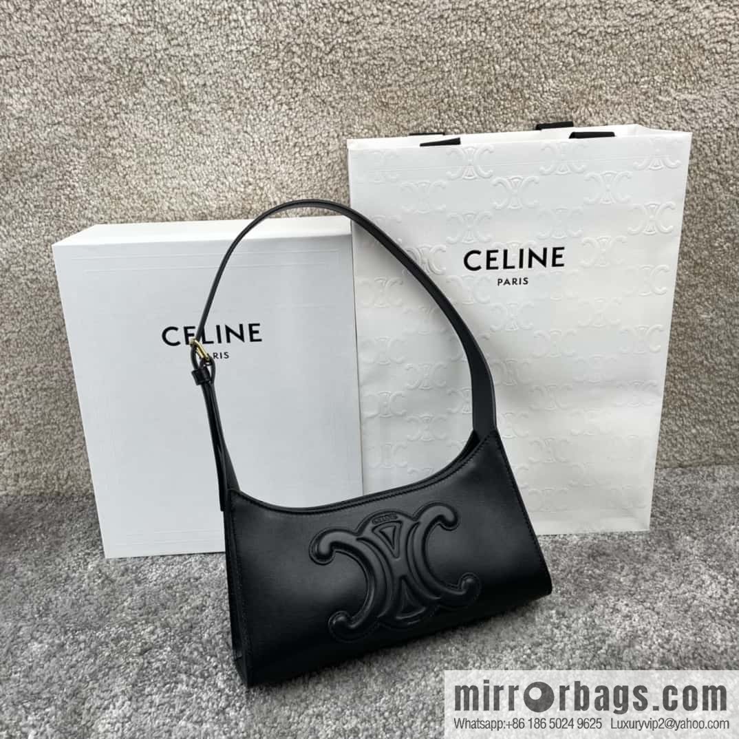 CELINE's new armpit bag series TRIOMPHE handbag 198153 black