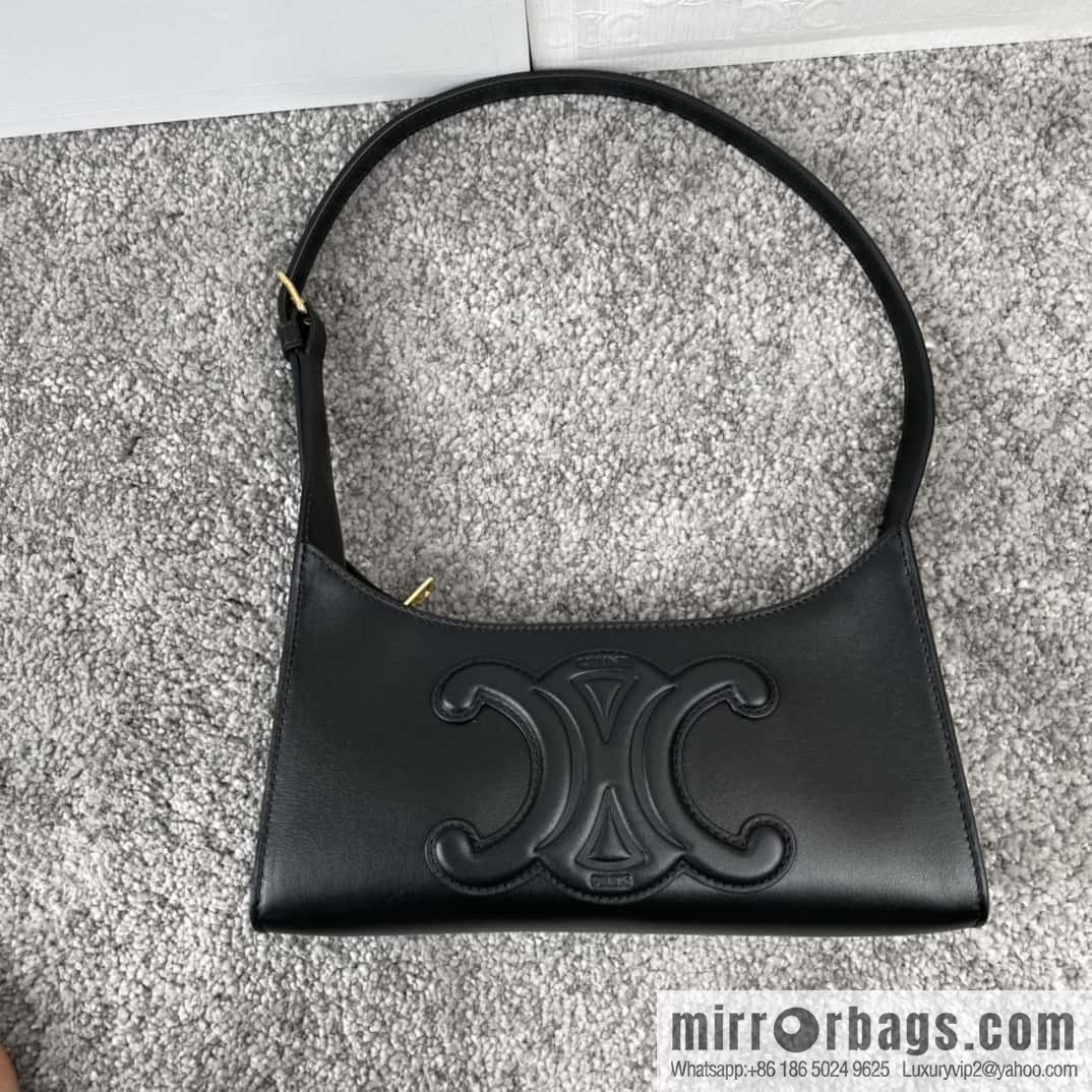 CELINE's new armpit bag series TRIOMPHE handbag 198153 black