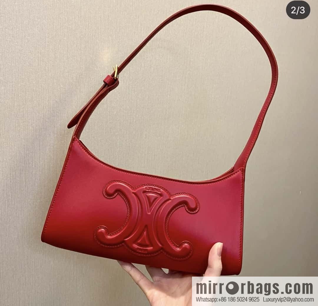 CELINE's new armpit bag series TRIOMPHE handbag 198153 red