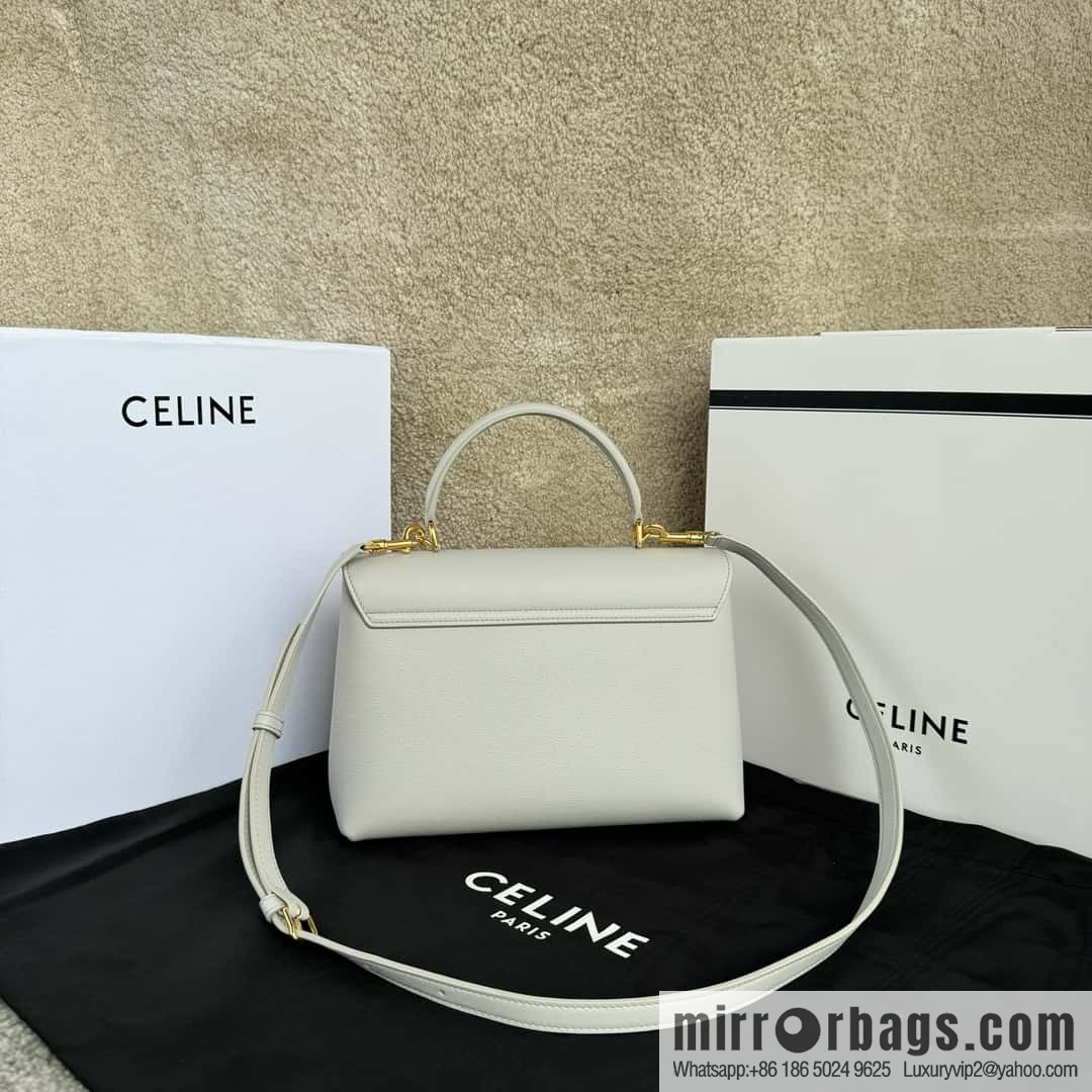 CELINE NINO medium soft cow leather (fabric) handbag 117523 cloud grey