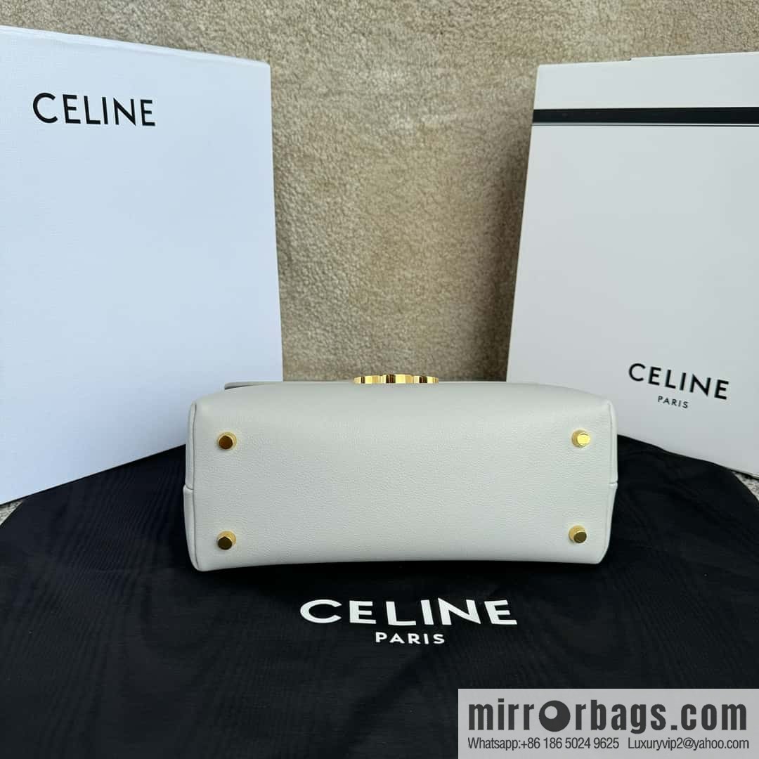 CELINE NINO medium soft cow leather (fabric) handbag 117523 cloud grey