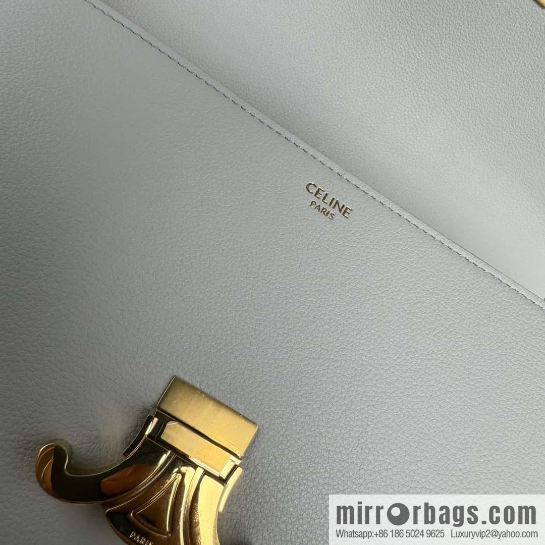 CELINE NINO medium soft cow leather (fabric) handbag 117523 cloud grey