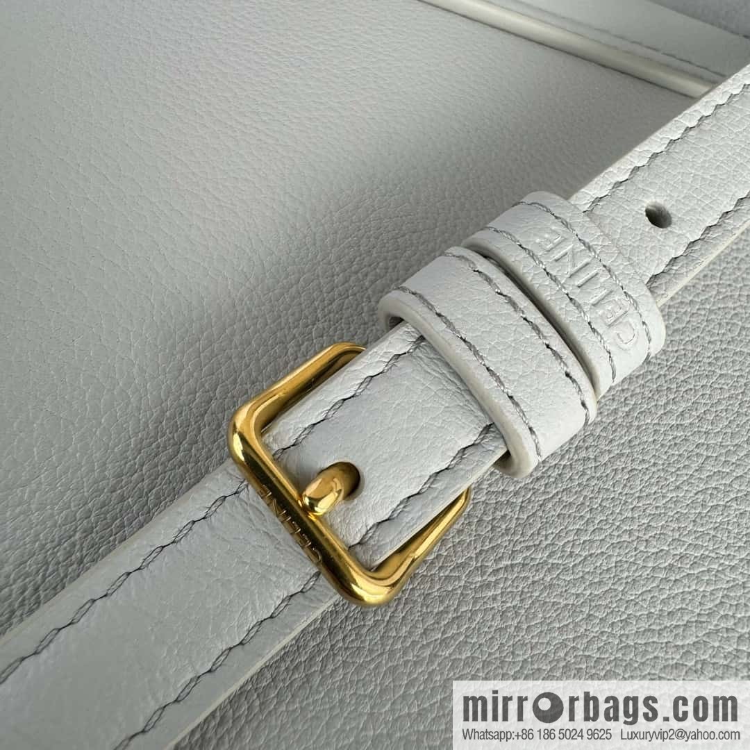 CELINE NINO medium soft cow leather (fabric) handbag 117523 cloud grey
