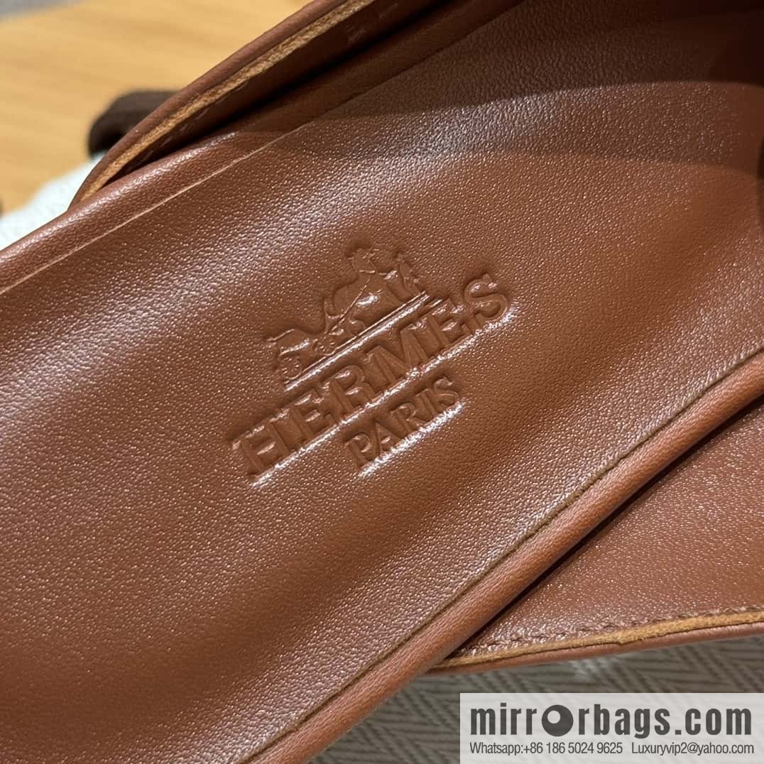 Hermès 192 Royal loafers, saddle brown/34/Favue/plain white/01/Blanc suede /goatskin