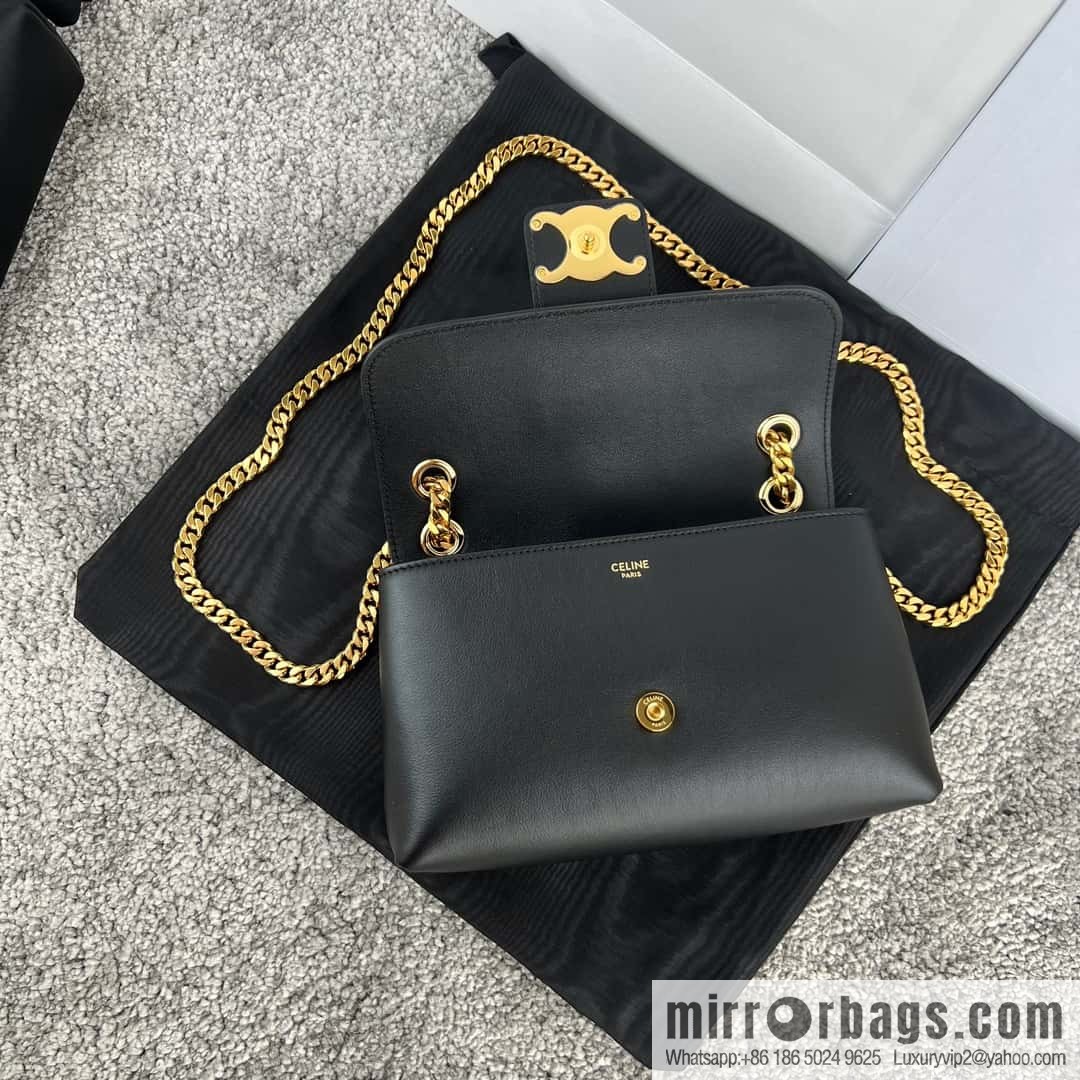 CELINE TEEN VICTOIRE Small soft cow leather (fabric) handbag 116593 black