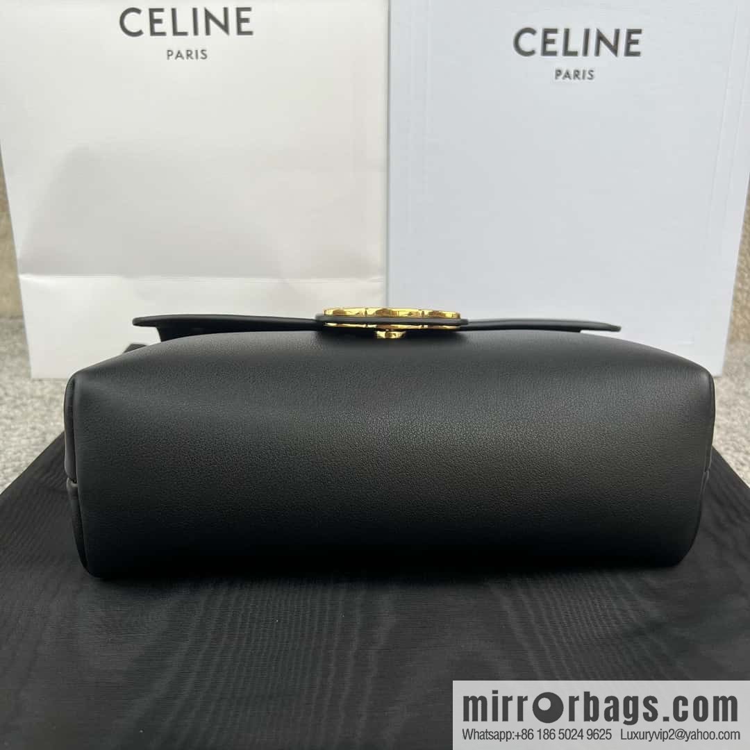 CELINE VICTOIRE medium soft cow leather (fabric) handbag 115853 black