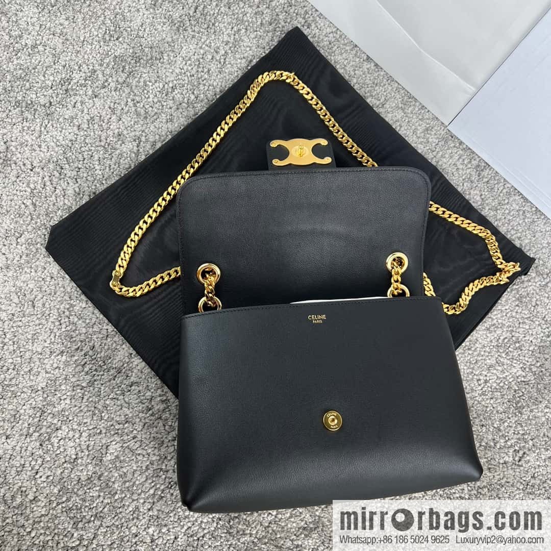 CELINE VICTOIRE medium soft cow leather (fabric) handbag 115853 black