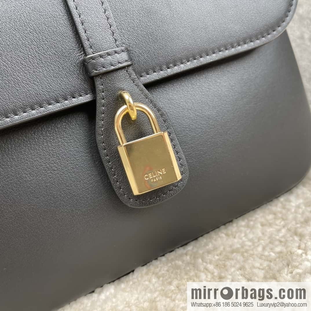 CELINE TABOU medium smooth cow leather (fabric) handbag 196584 black