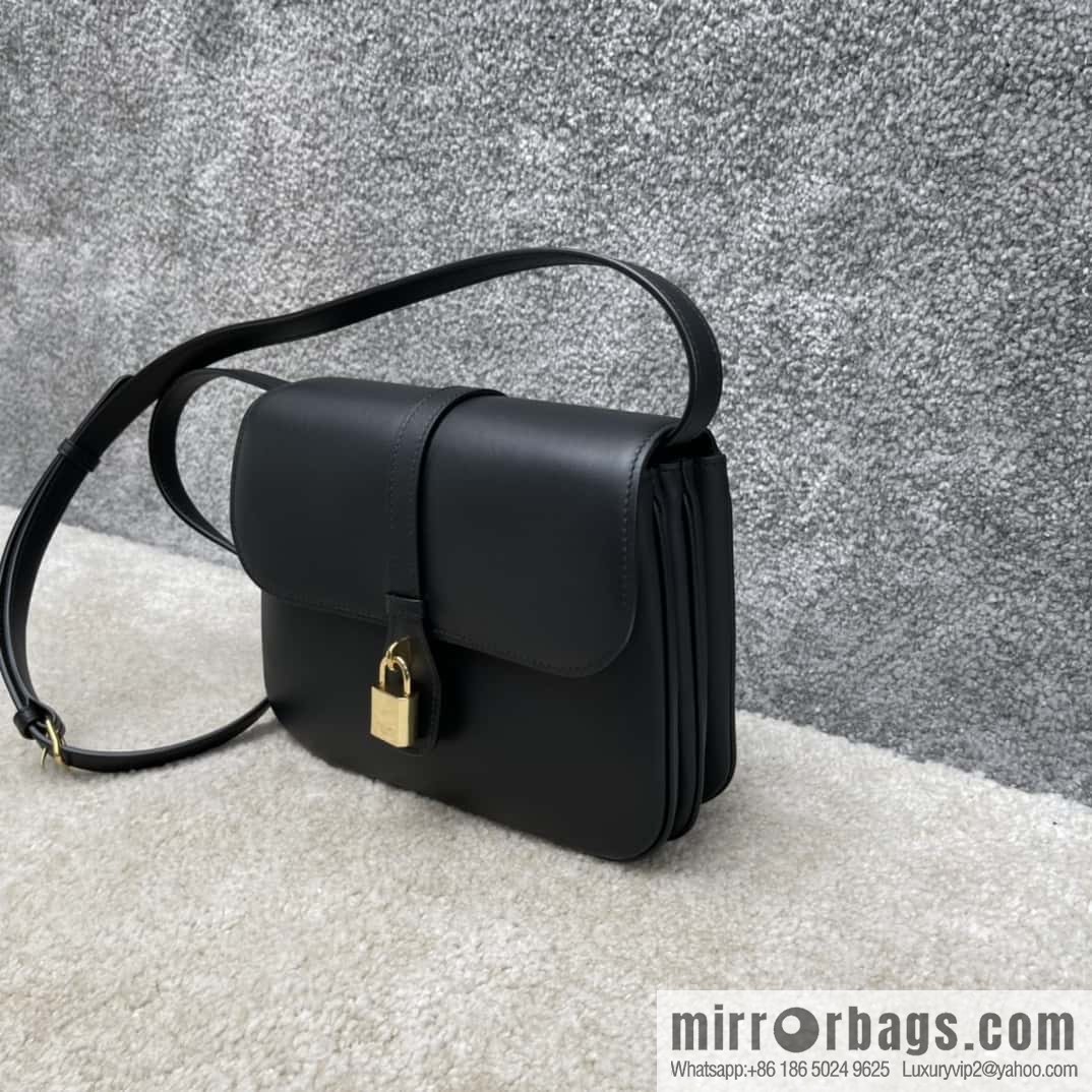 CELINE TABOU medium smooth cow leather (fabric) handbag 196584 black