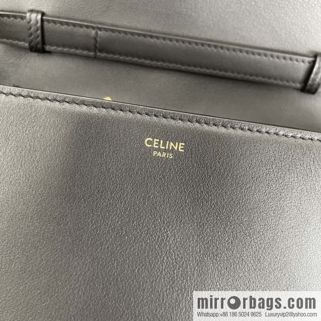 CELINE TABOU medium smooth cow leather (fabric) handbag 196584 black
