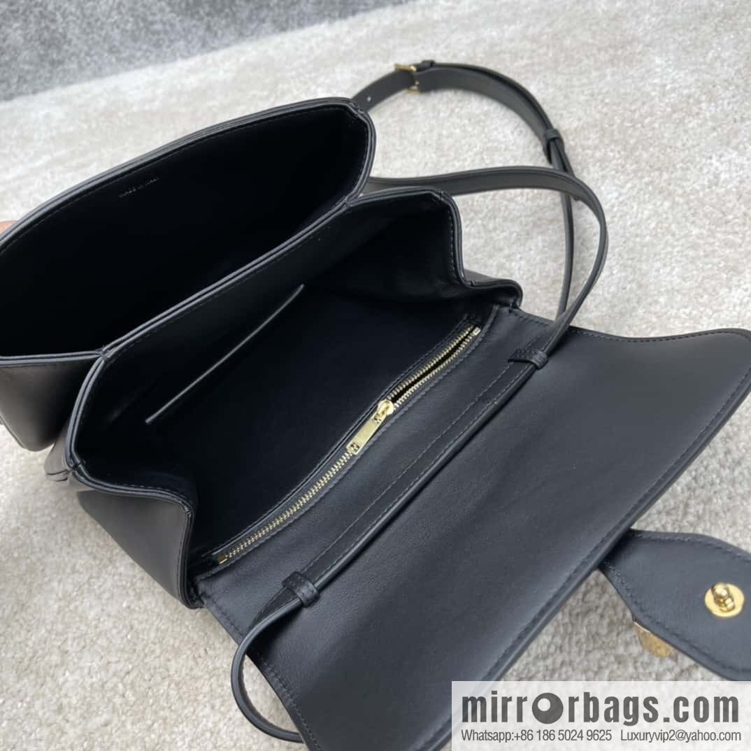 CELINE TABOU medium smooth cow leather (fabric) handbag 196584 black