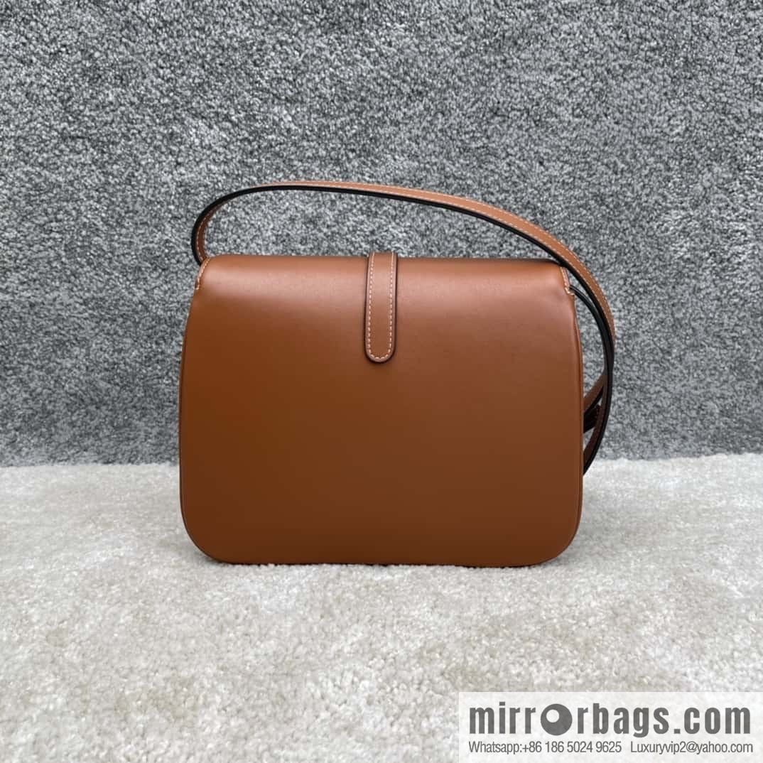 CELINE TABOU medium smooth cow leather (fabric) handbag 196584 brown