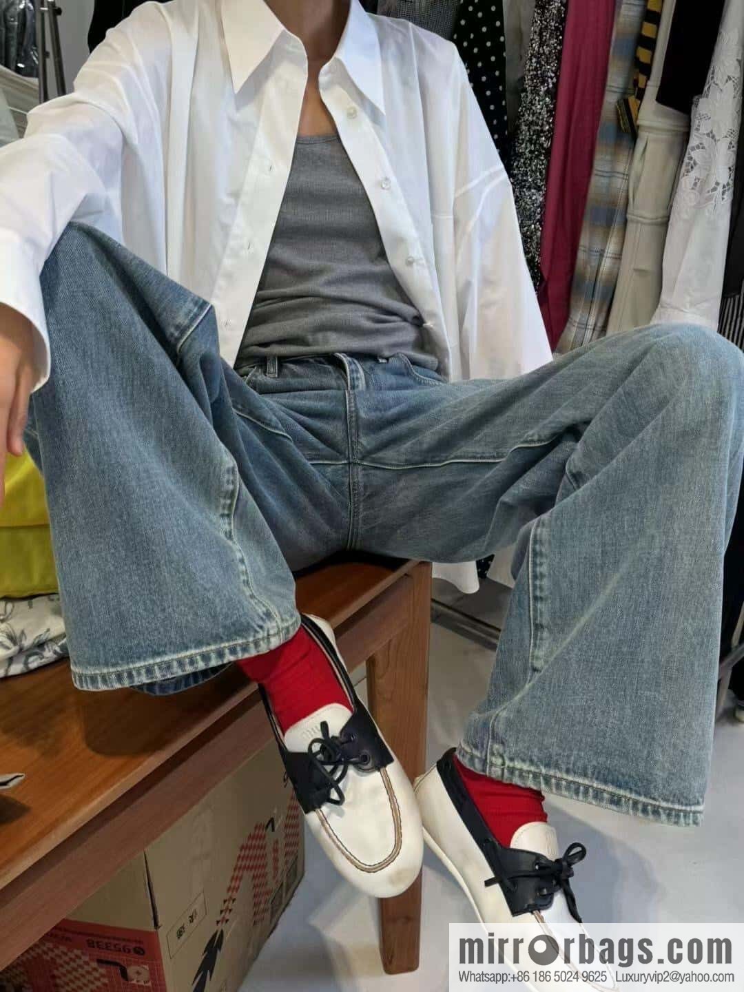 𝐌𝐢𝐮𝐌𝐢𝐮|| Miu Miu Bow Lace Up Sailing Flat Loafers