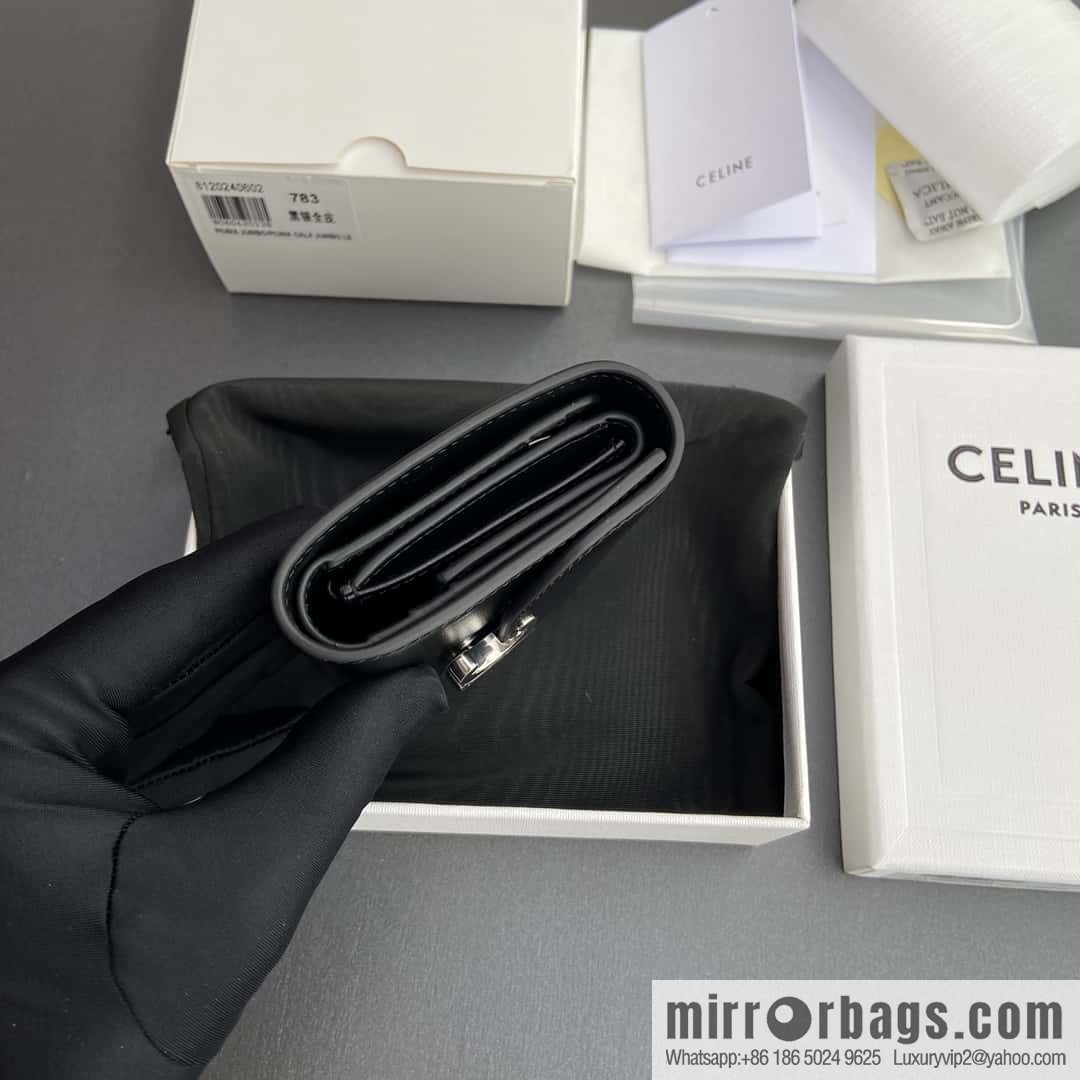 CELINE TRIOMPHE bright cow leather (fabric) wallet 10D782CQH.04LU783