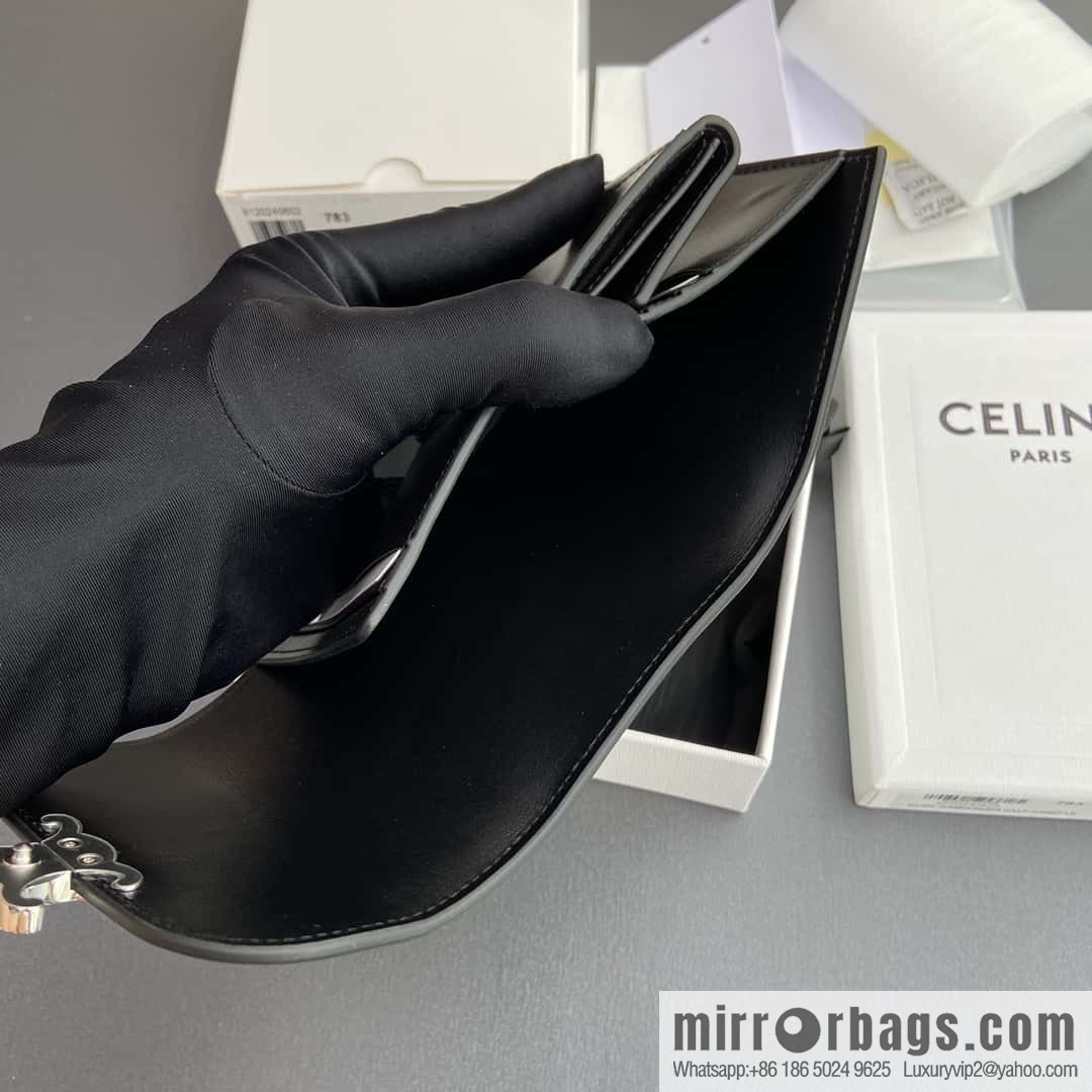 CELINE TRIOMPHE bright cow leather (fabric) wallet 10D782CQH.04LU783