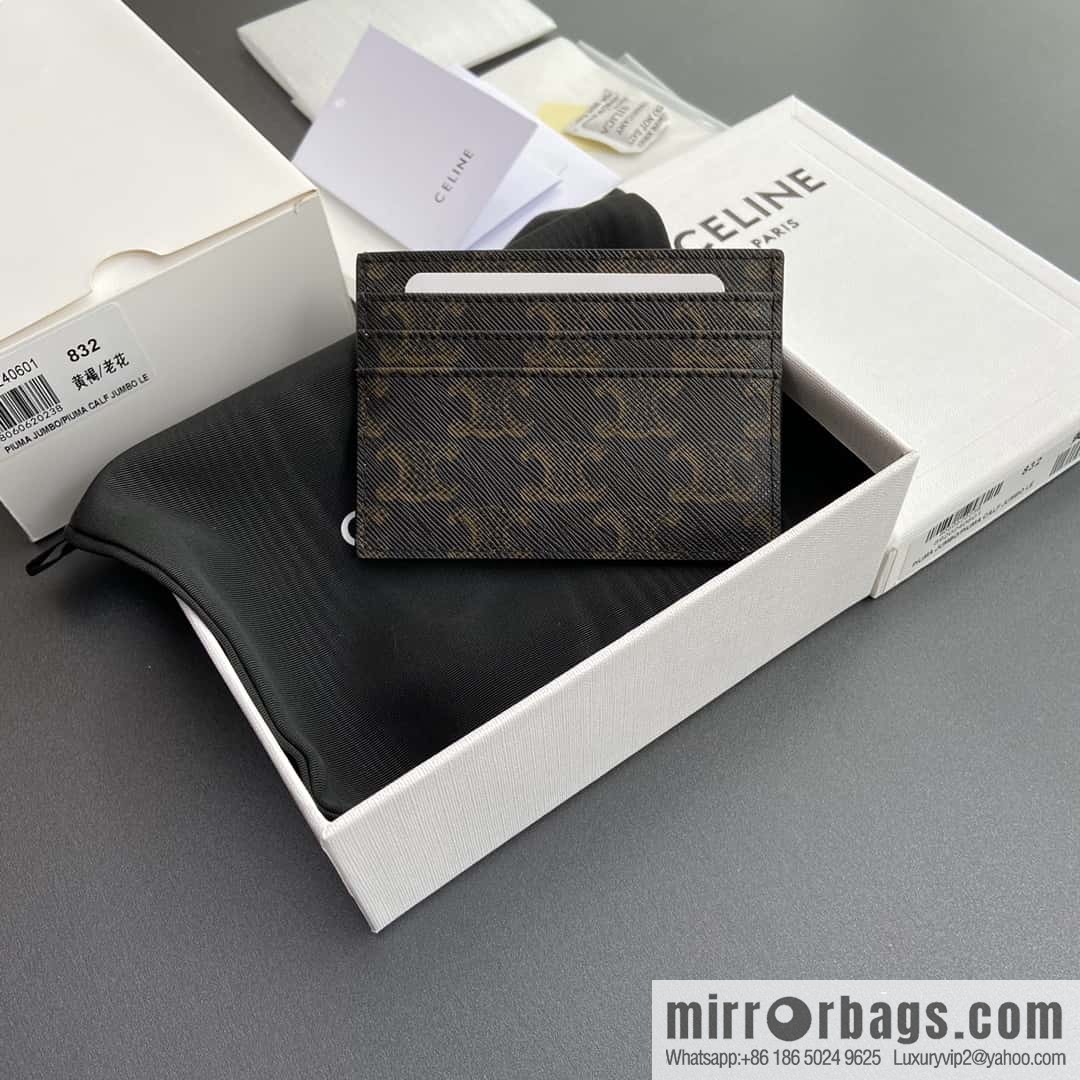 CELINE TRIOMPHE logo printed card holder 10L832CQH.04LU833