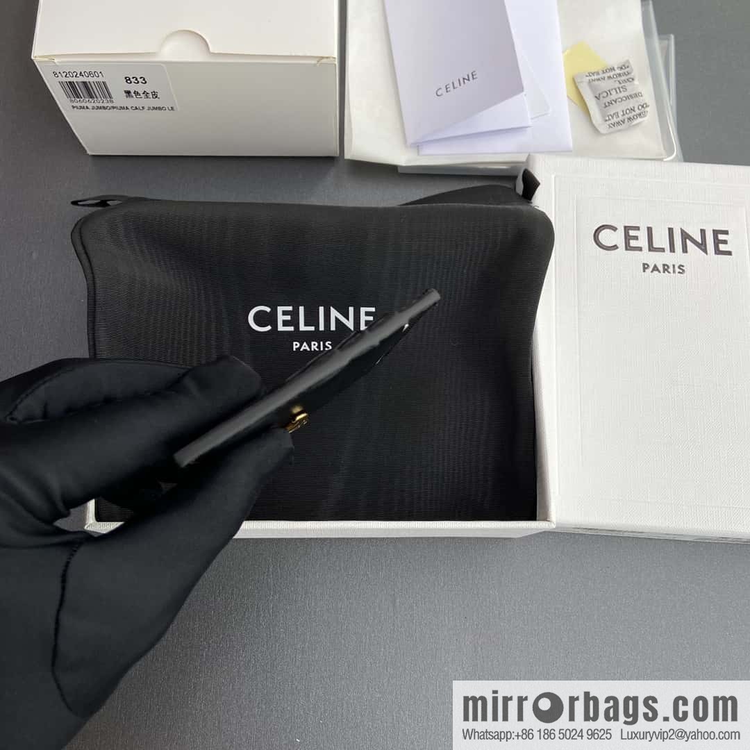 CELINE TRIOMPHE glossy cow leather (fabric) card holder 10L832CQH.04LU833