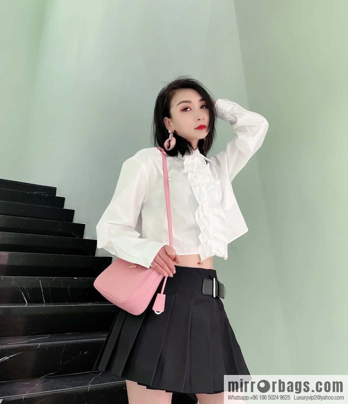 Prada 1BC204B Hand carry/armpit bag/crossbody bag