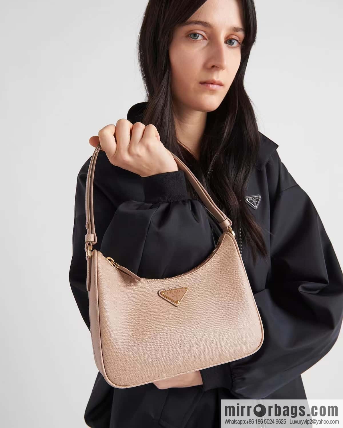 Prada 1BC204B Hand carry/armpit bag/crossbody bag
