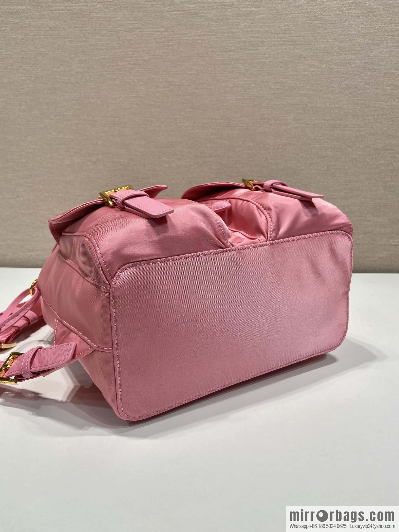 Prada 1BZ677 gold buckle classic backpack
