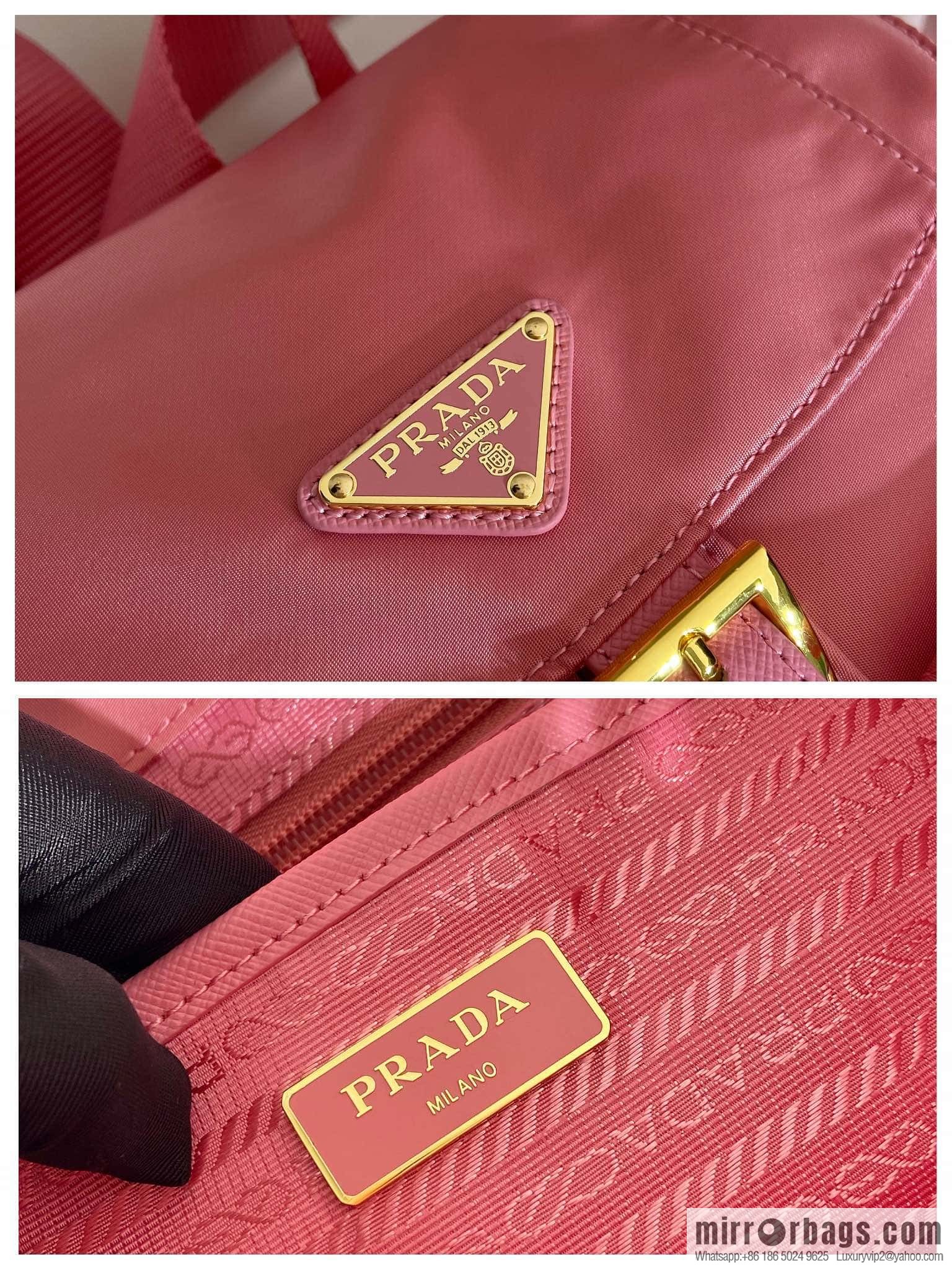 Prada 1BZ677 gold buckle classic backpack