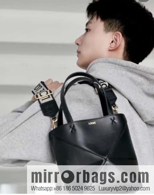 LOEWE puzzle folding series foldable tote bag 0695 black