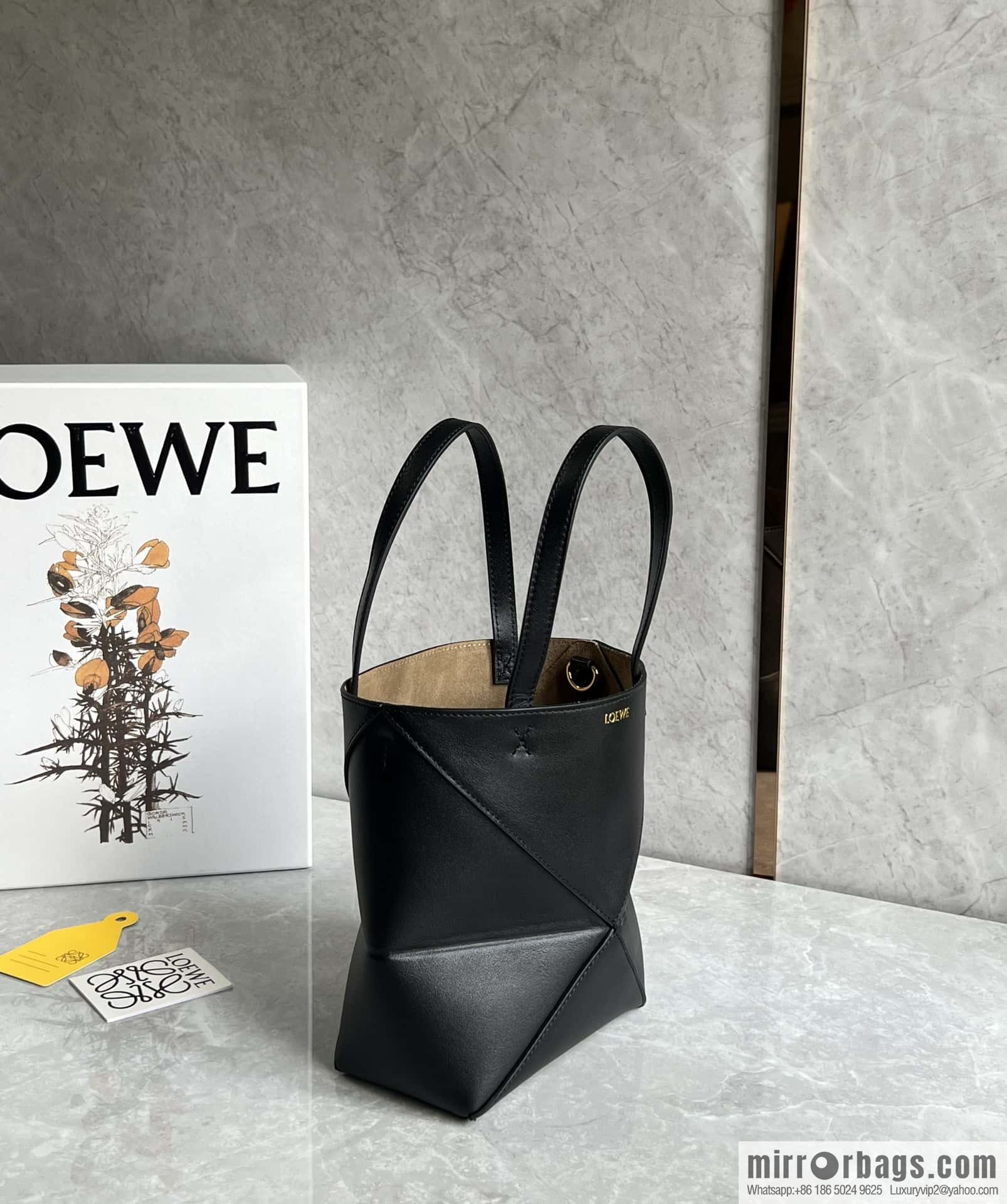 LOEWE puzzle folding series foldable tote bag 0695 black