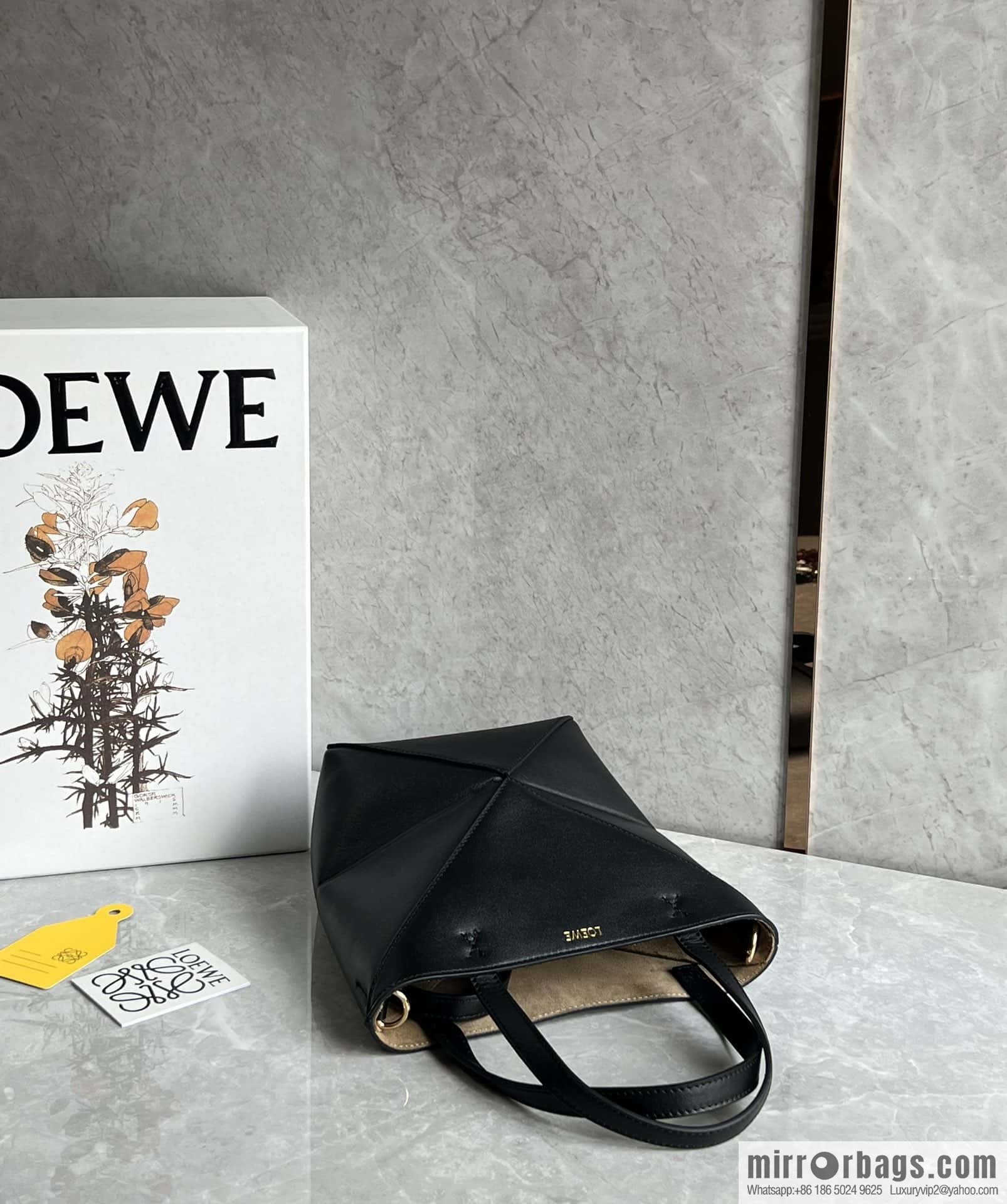 LOEWE puzzle folding series foldable tote bag 0695 black