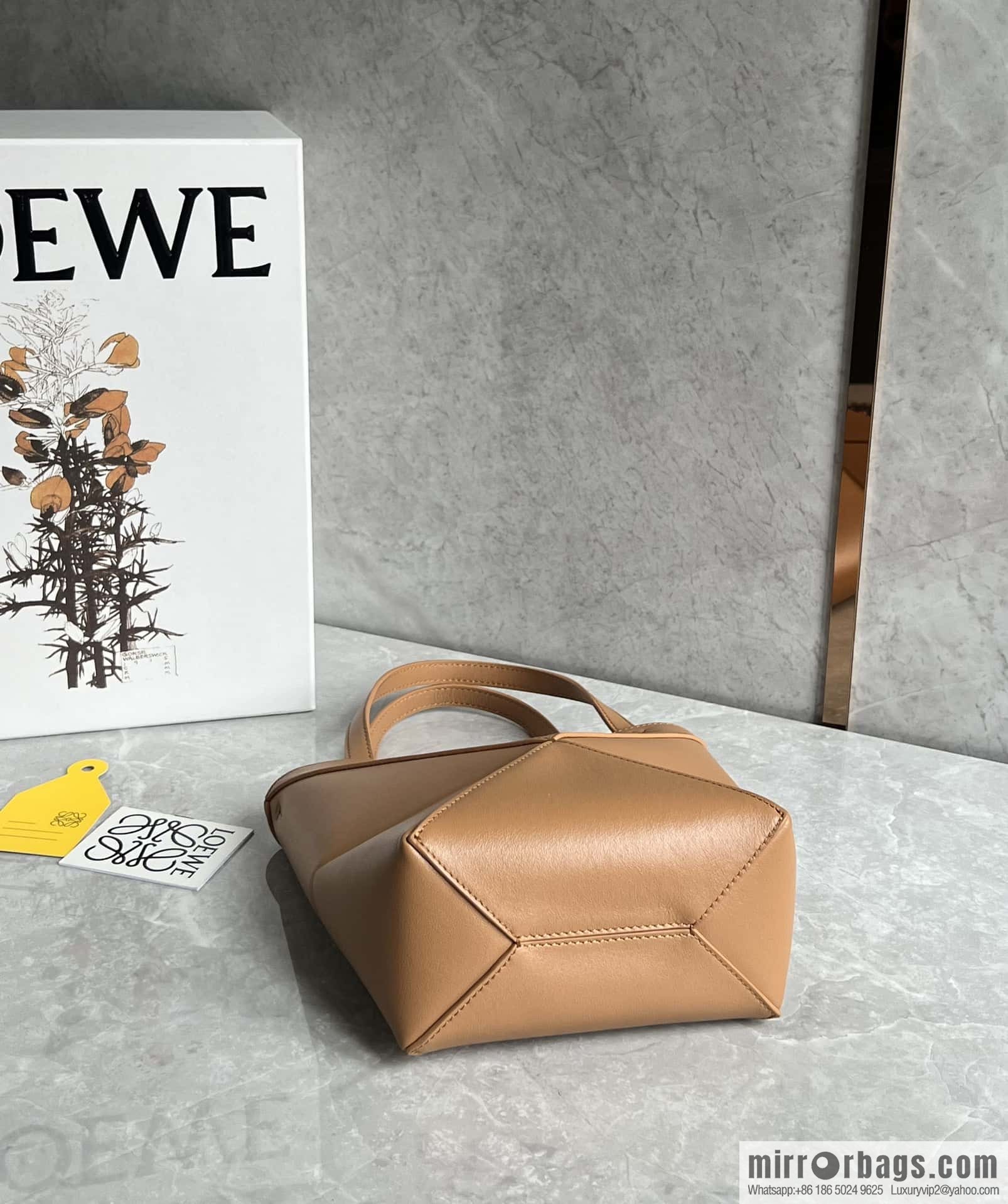 LOEWE puzzle folding series foldable tote bag 0695 brown