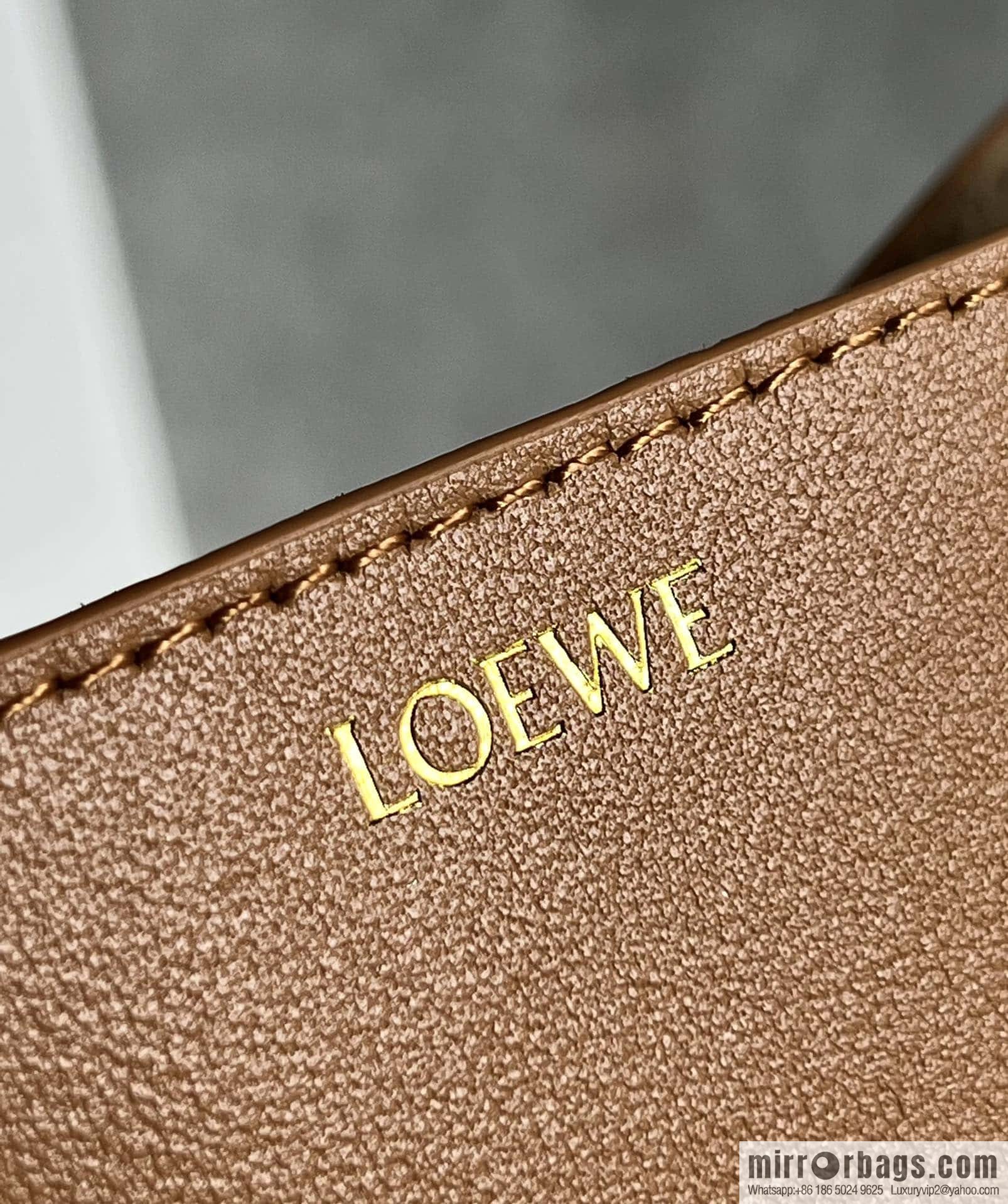 LOEWE puzzle folding series foldable tote bag 0695 brown
