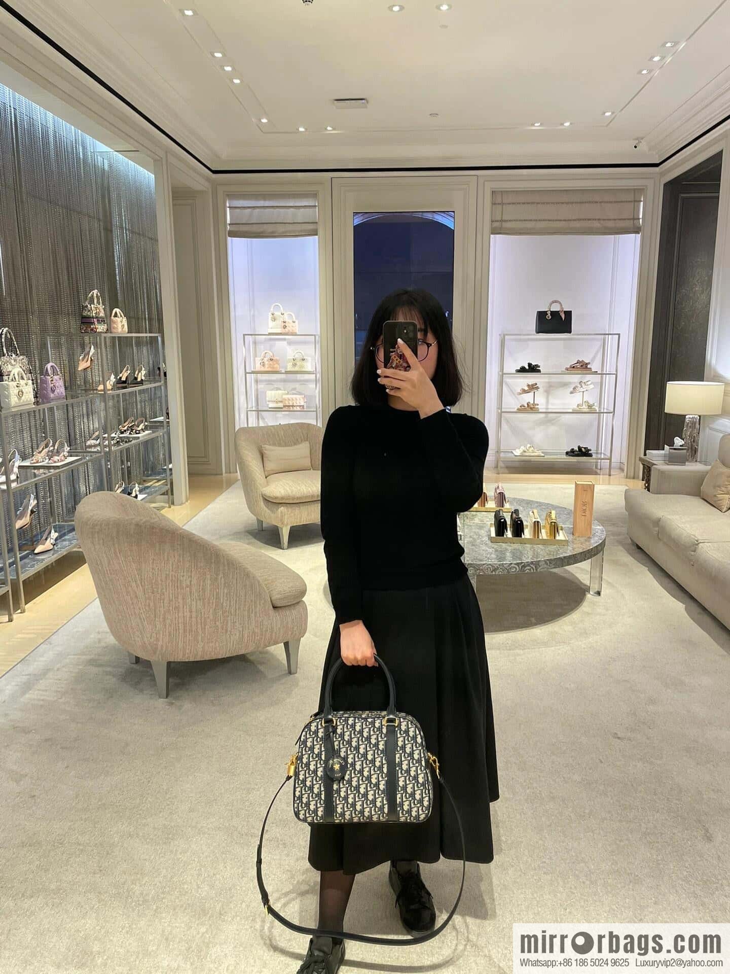 Dior D-Vibe Bowling Bag Large