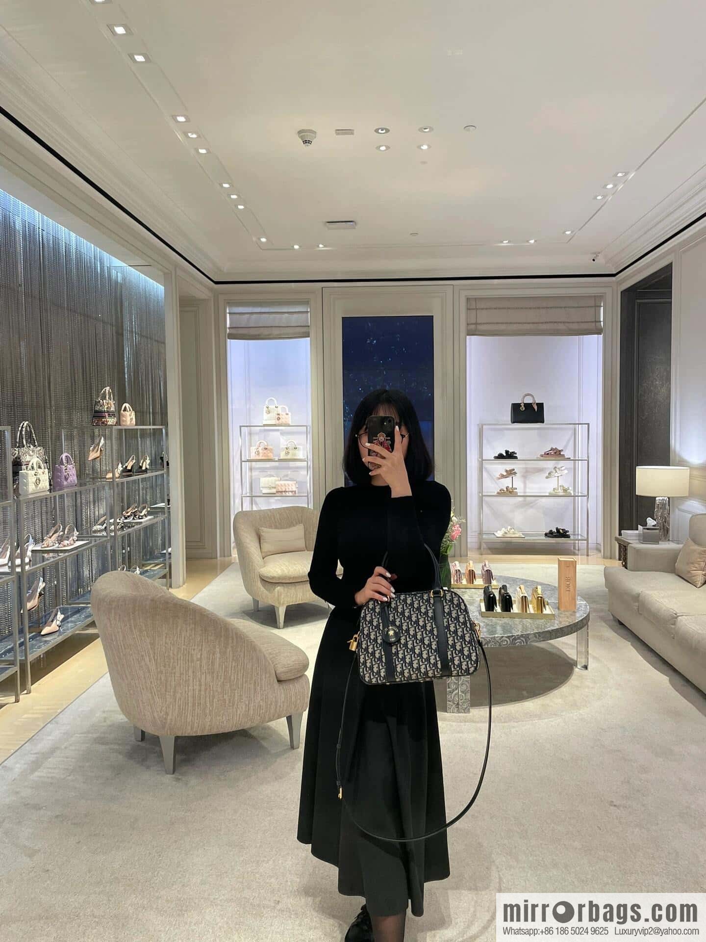 Dior D-Vibe Bowling Bag Large