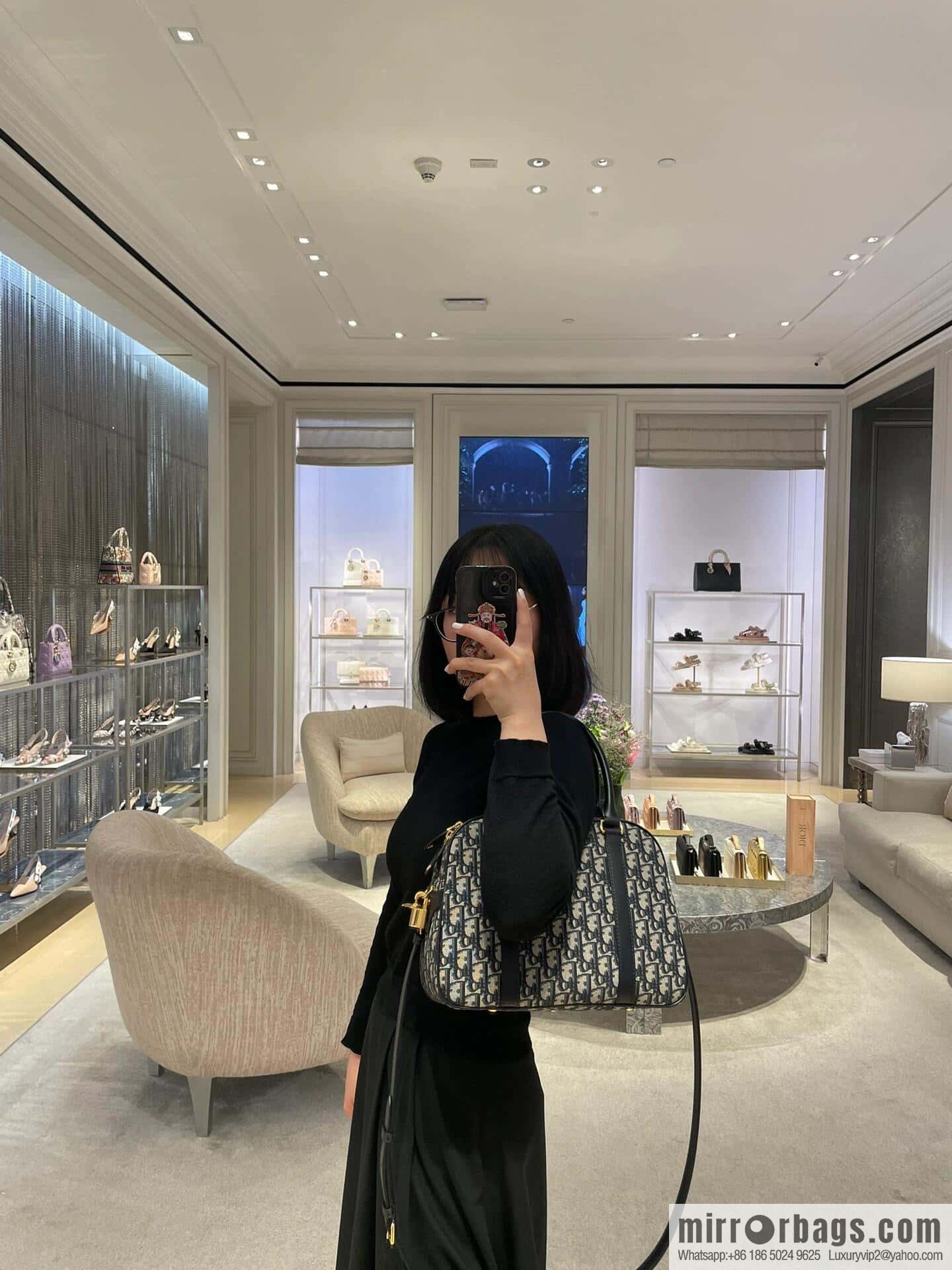 Dior D-Vibe Bowling Bag Large