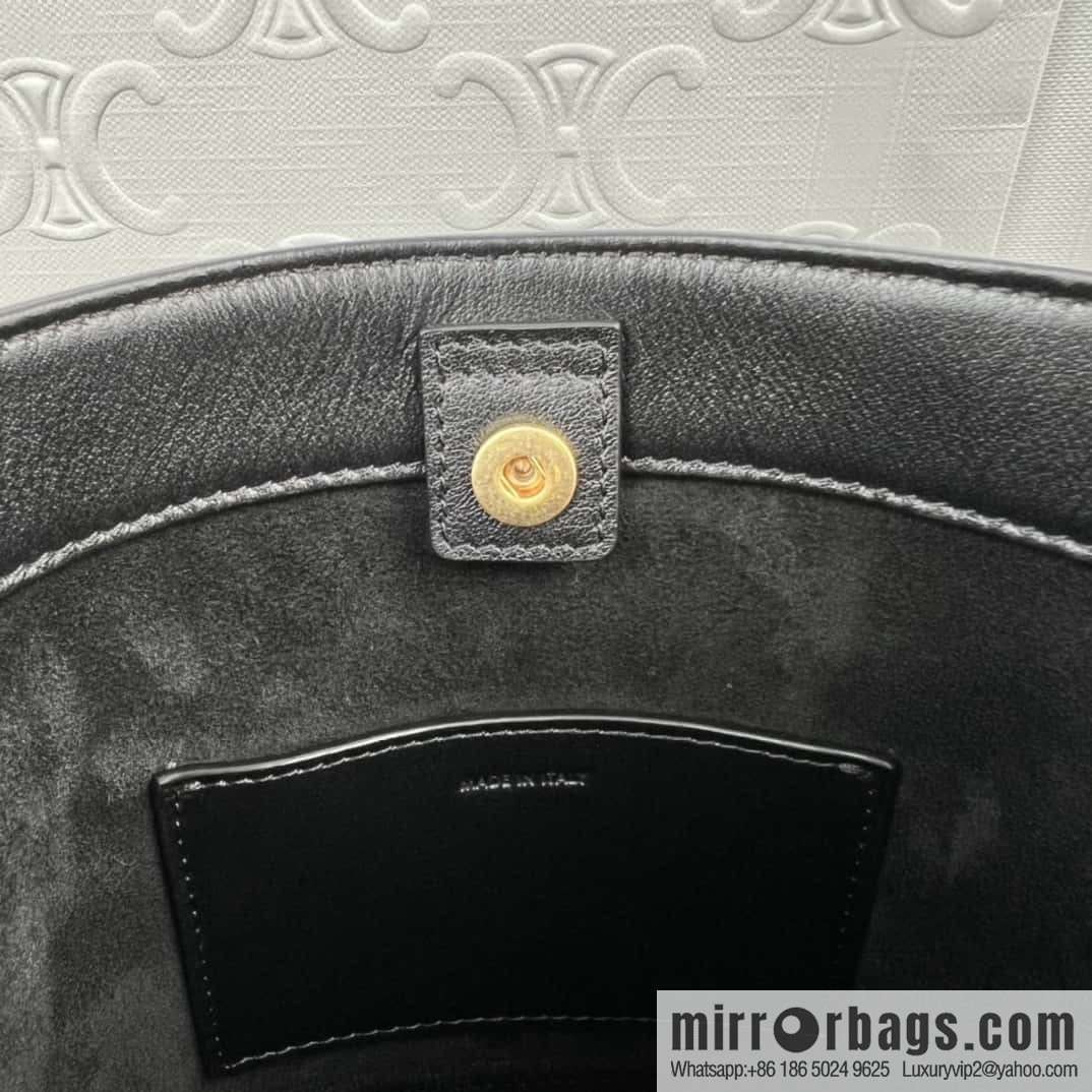 CELINE CUIR TRIOMPHE mini smooth leather bucket bag 10L433