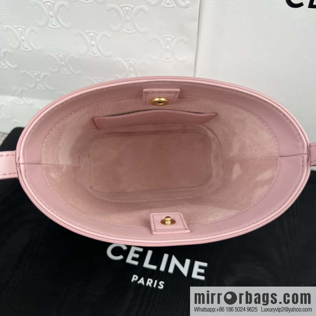 CELINE CUIR TRIOMPHE mini smooth leather bucket bag 10L433