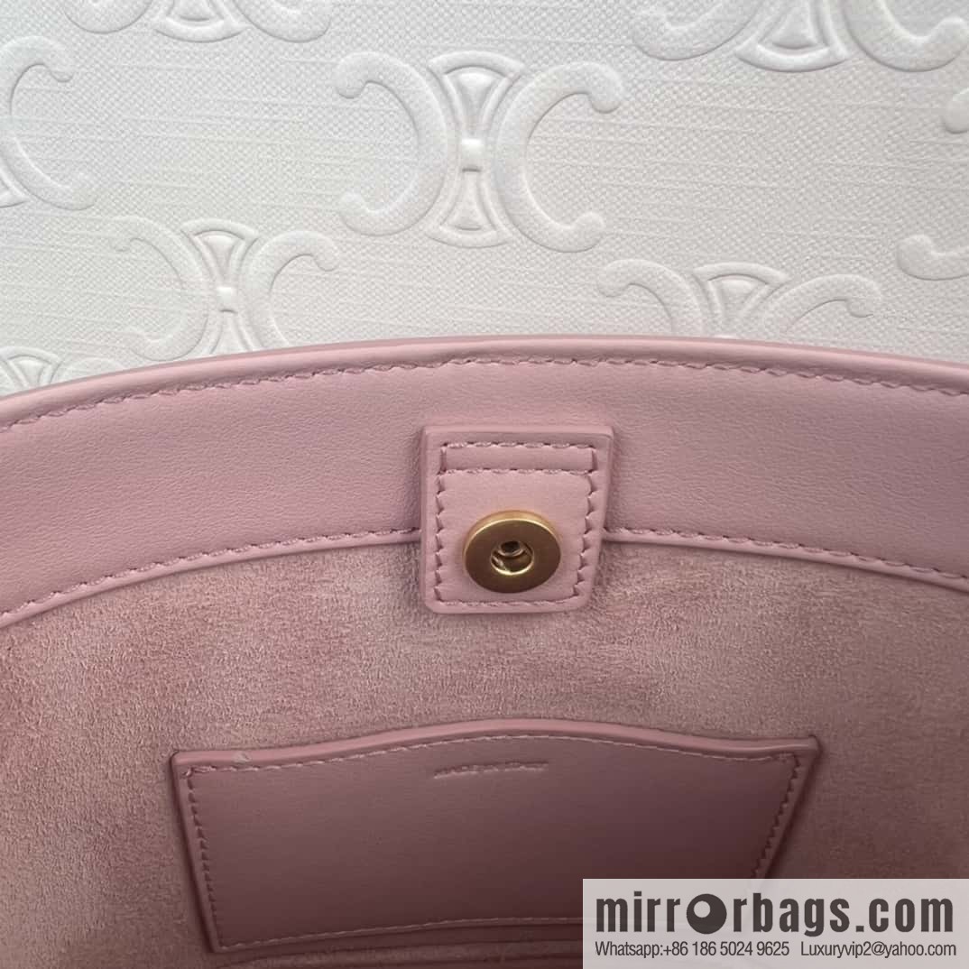 CELINE CUIR TRIOMPHE mini smooth leather bucket bag 10L433