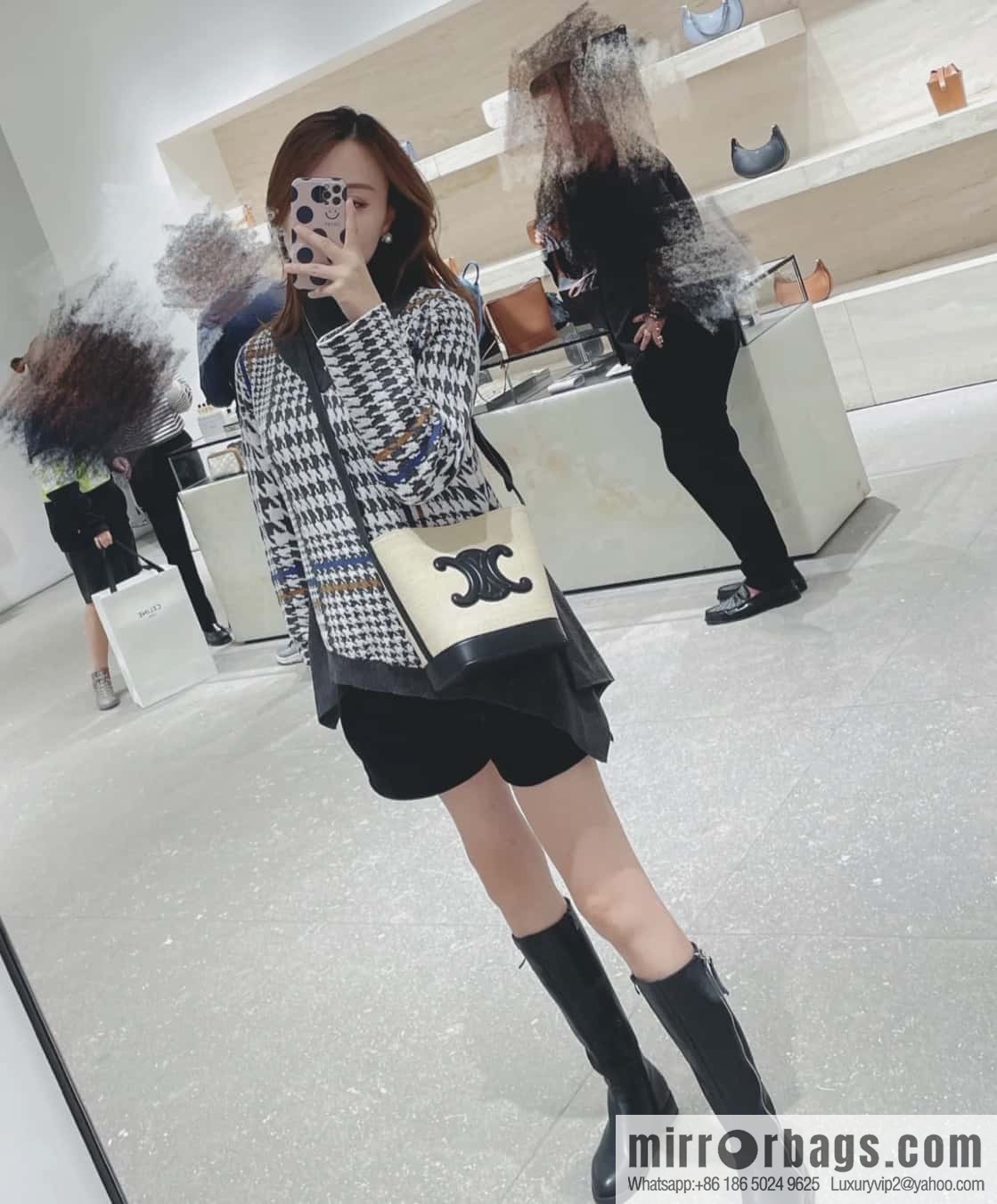 Celine CUIR TRIOMPHE small bucket bag 198242