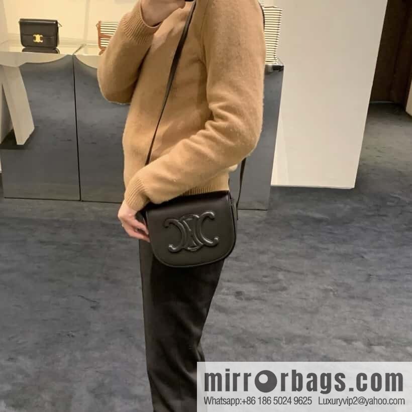 Celine CUIR TRIOMPHE handbag saddle bag 198263