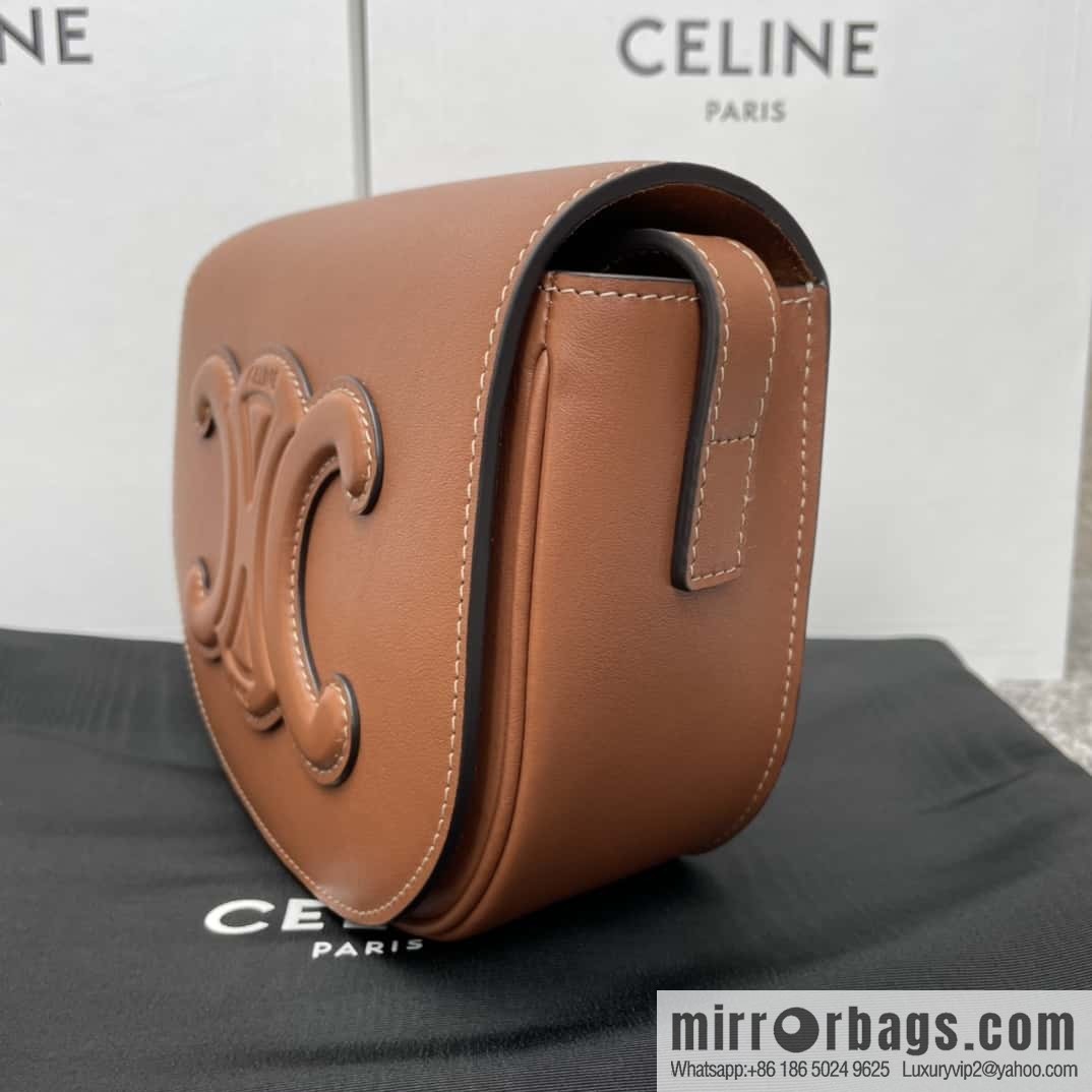 Celine CUIR TRIOMPHE handbag saddle bag 198263