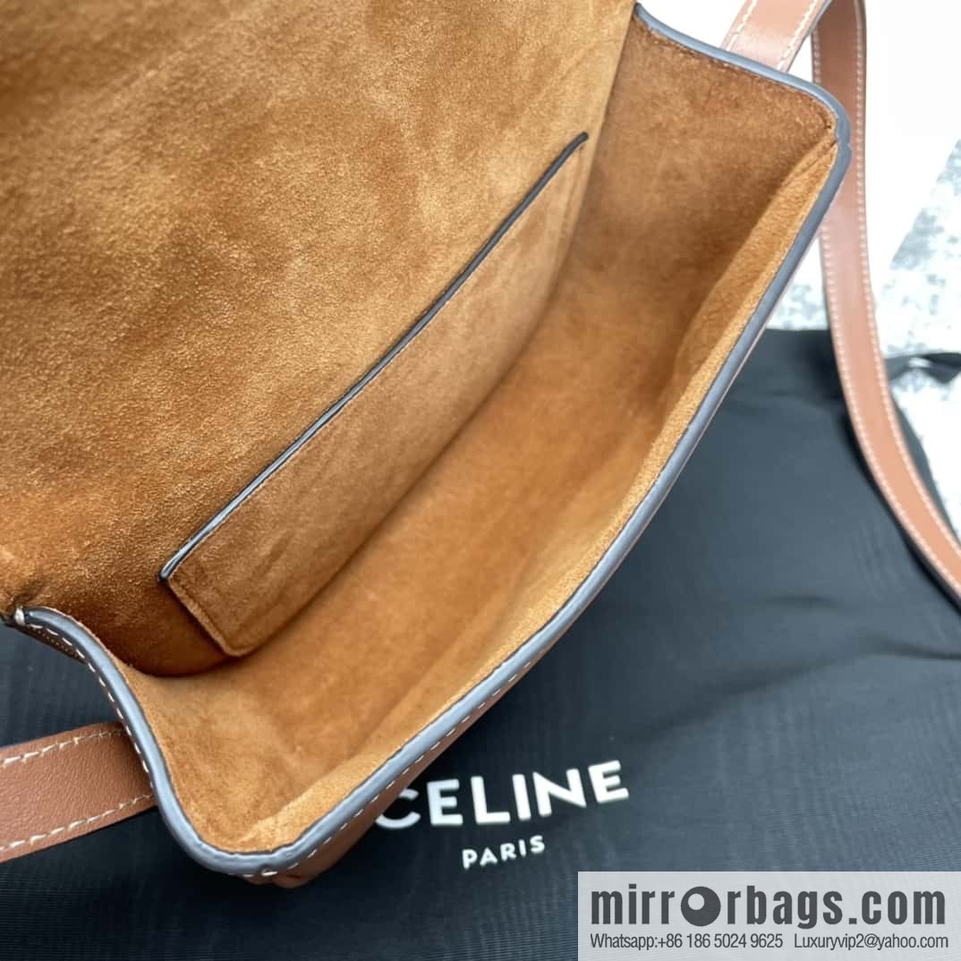 Celine CUIR TRIOMPHE handbag saddle bag 198263