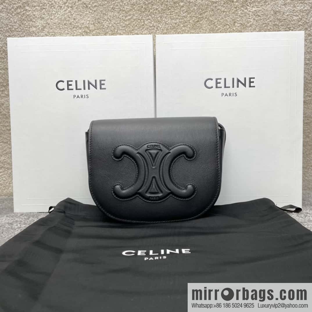 Celine CUIR TRIOMPHE handbag saddle bag 198263
