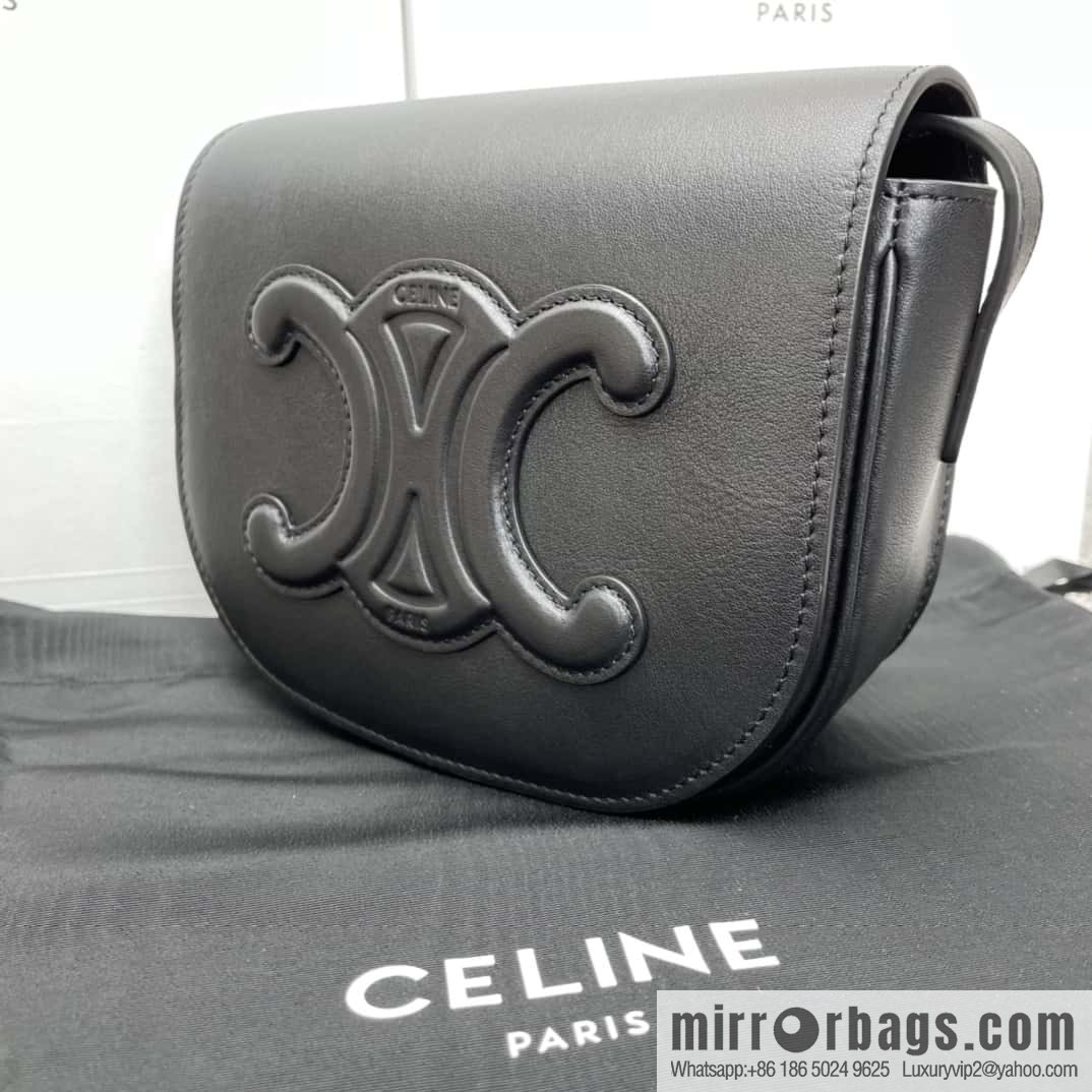 Celine CUIR TRIOMPHE handbag saddle bag 198263