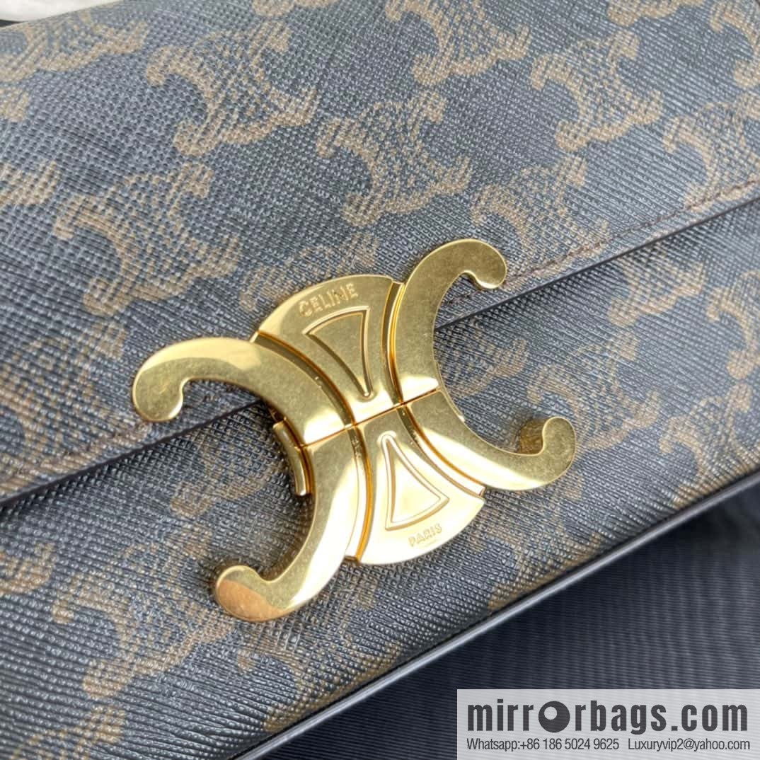 CELINE CUIR TRIOMPHE logo printed bovine leather (fabric) shoulder backpack 194142