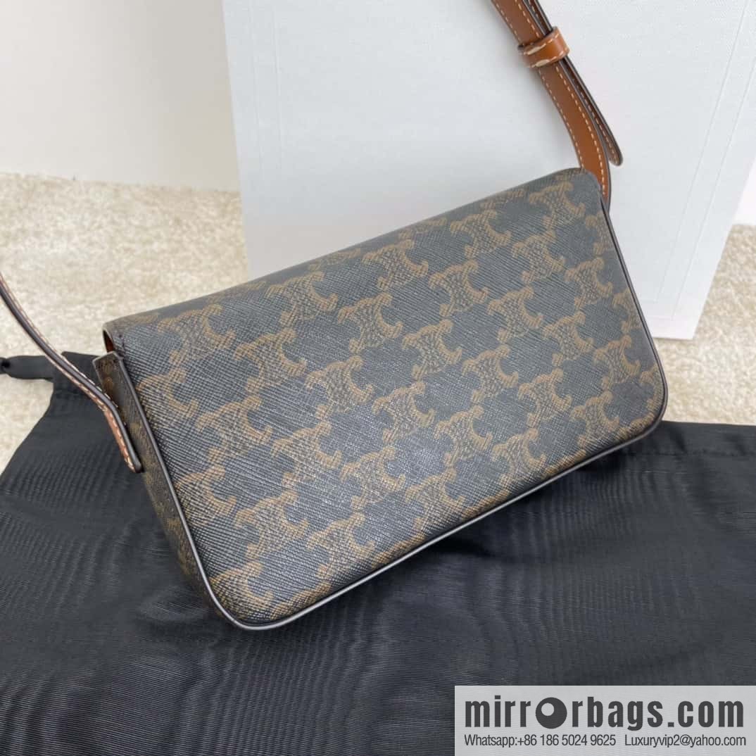 CELINE CUIR TRIOMPHE logo printed bovine leather (fabric) shoulder backpack 194142