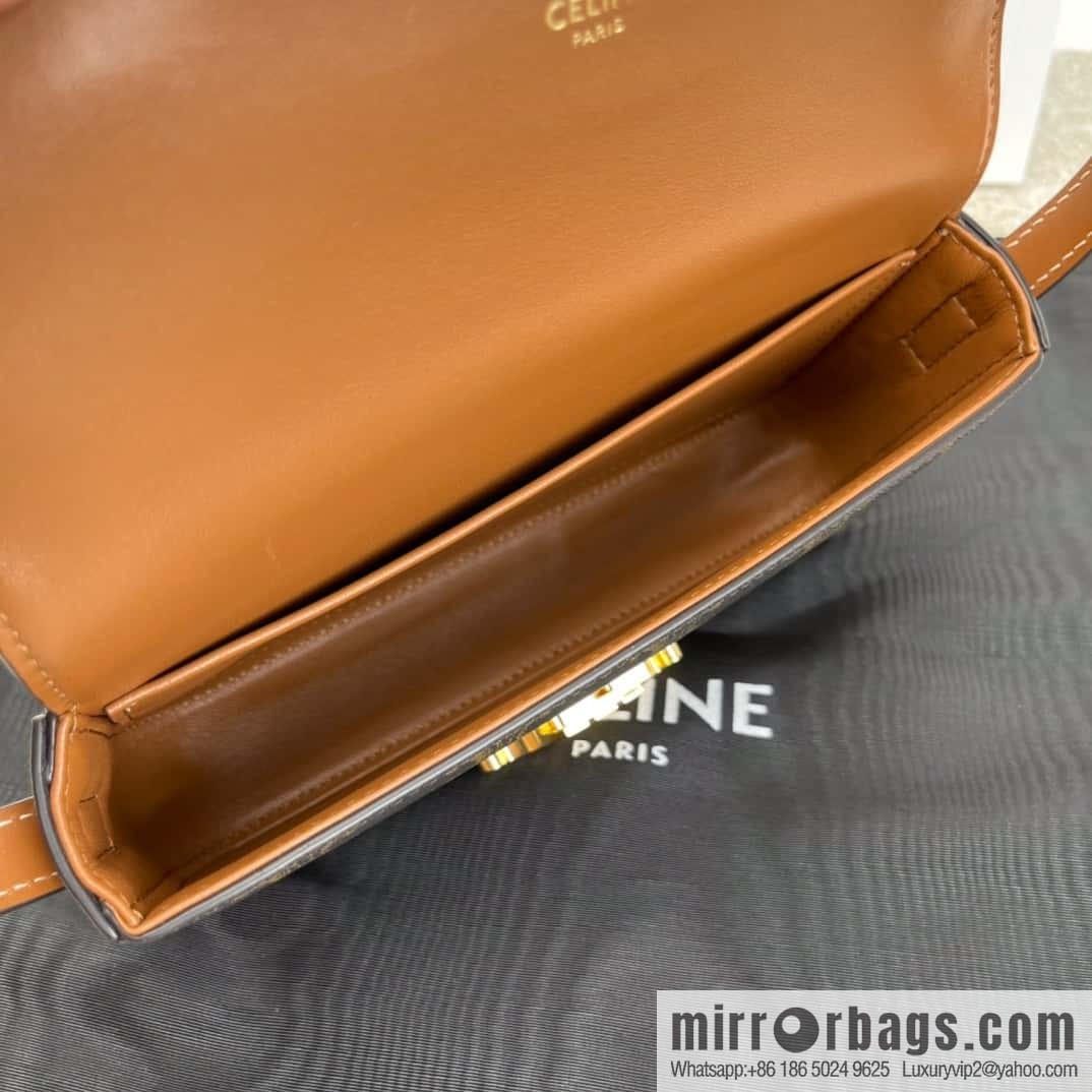 CELINE CUIR TRIOMPHE logo printed bovine leather (fabric) shoulder backpack 194142