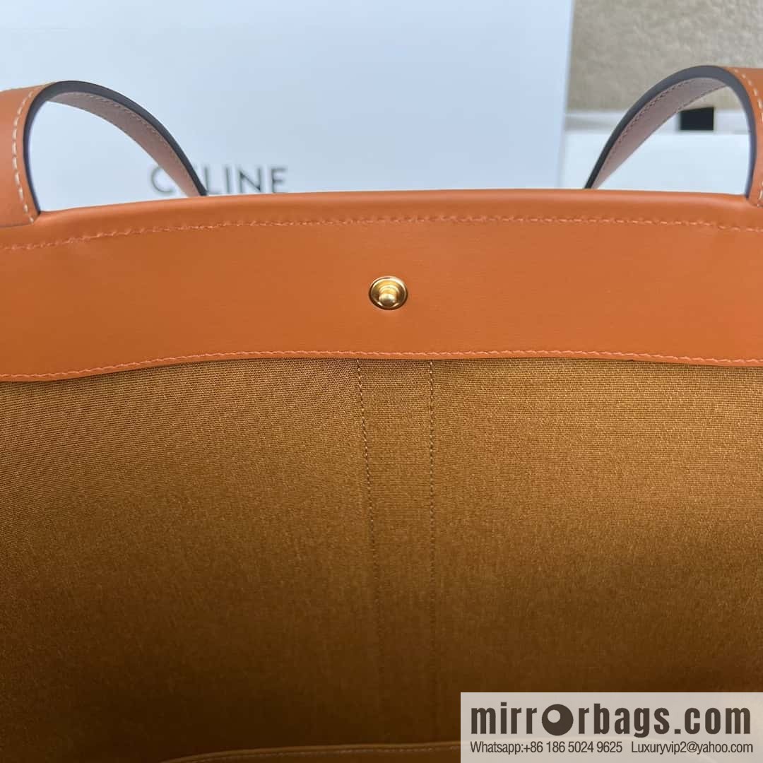 CELINE CABAS M logo printed cow leather (fabric) handbag 115072