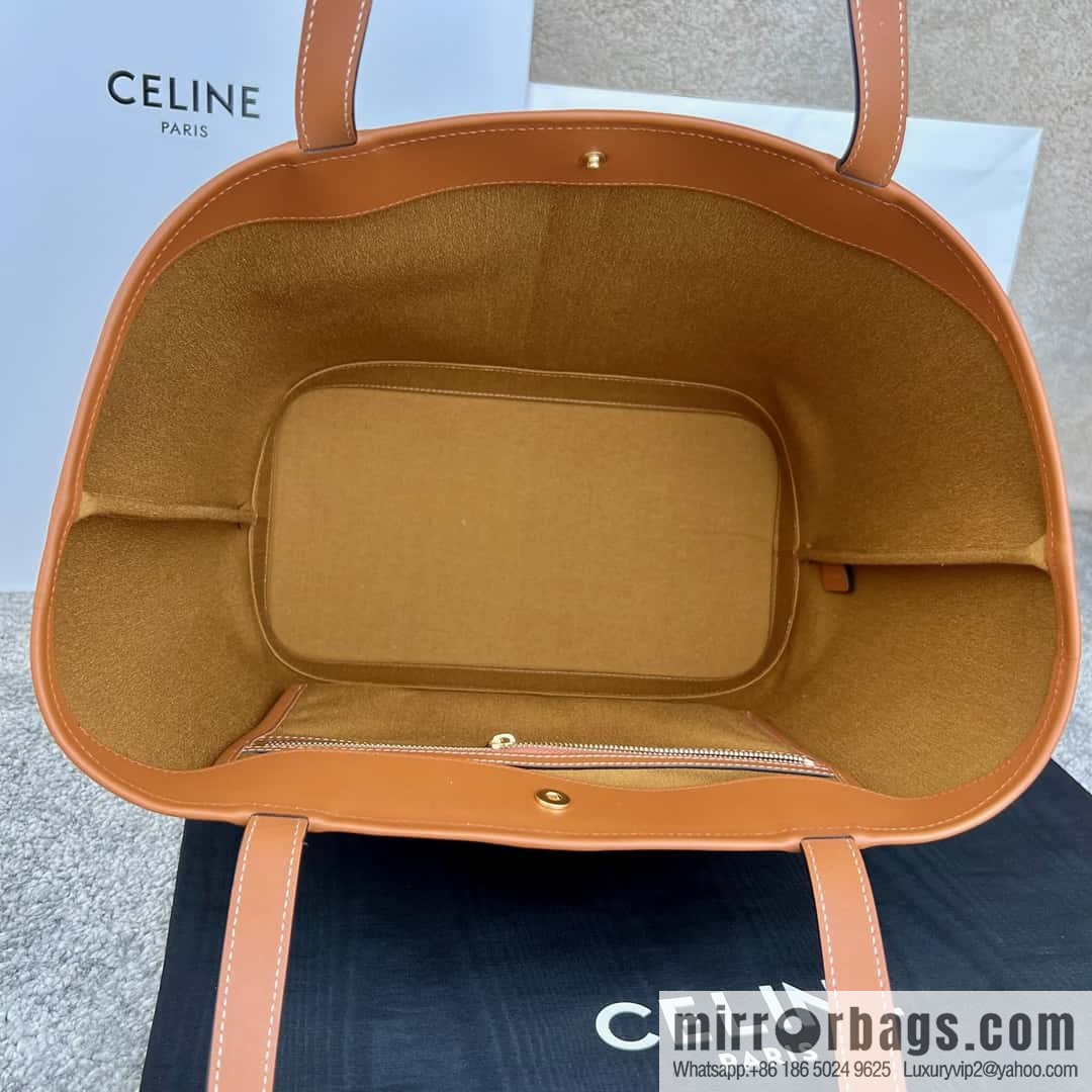CELINE CABAS M logo printed cow leather (fabric) handbag 115072