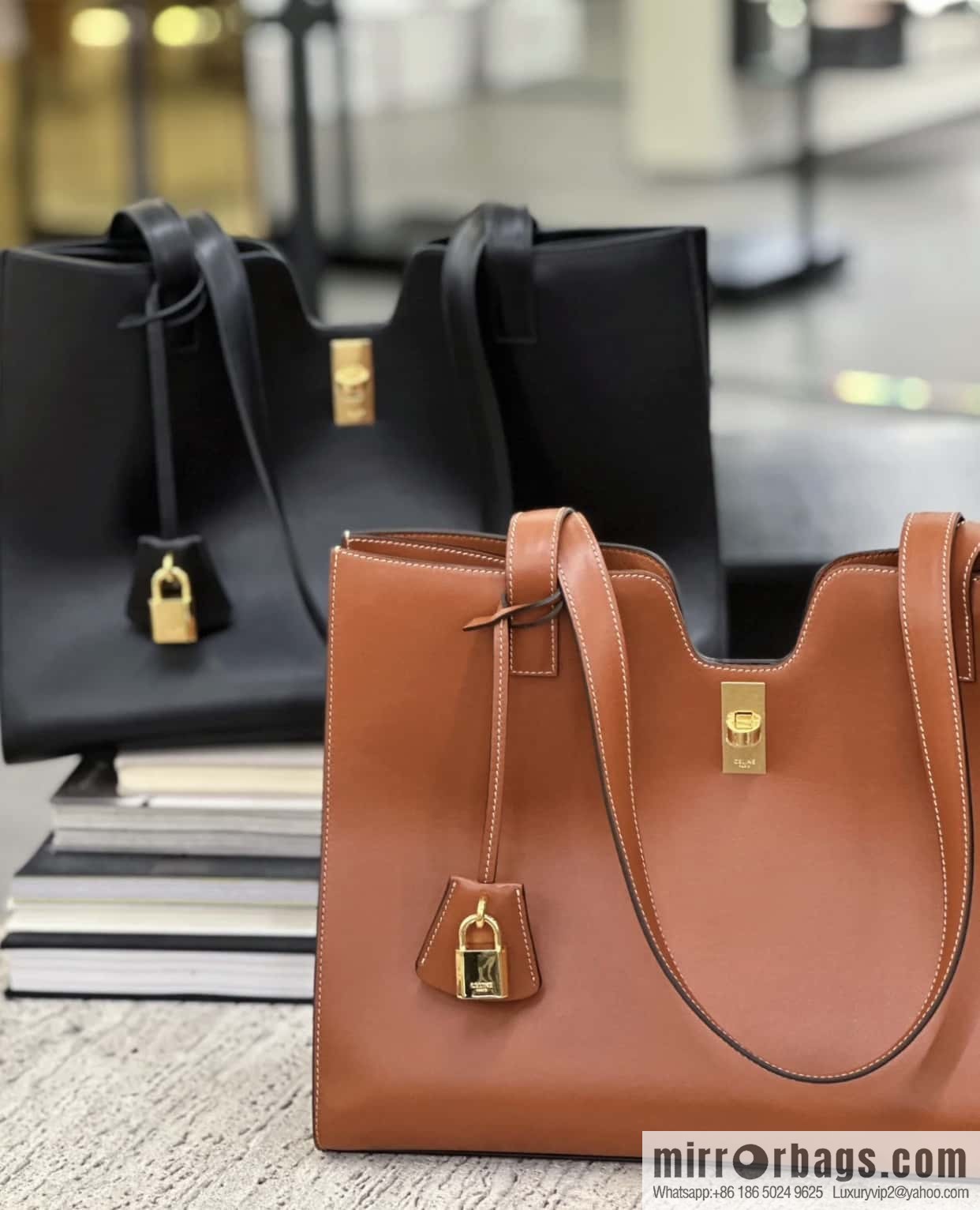 CELINE CABAS 16 smooth cow leather (fabric) handbag 112583