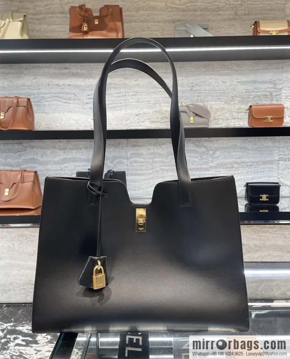 CELINE CABAS 16 smooth cow leather (fabric) handbag 112583