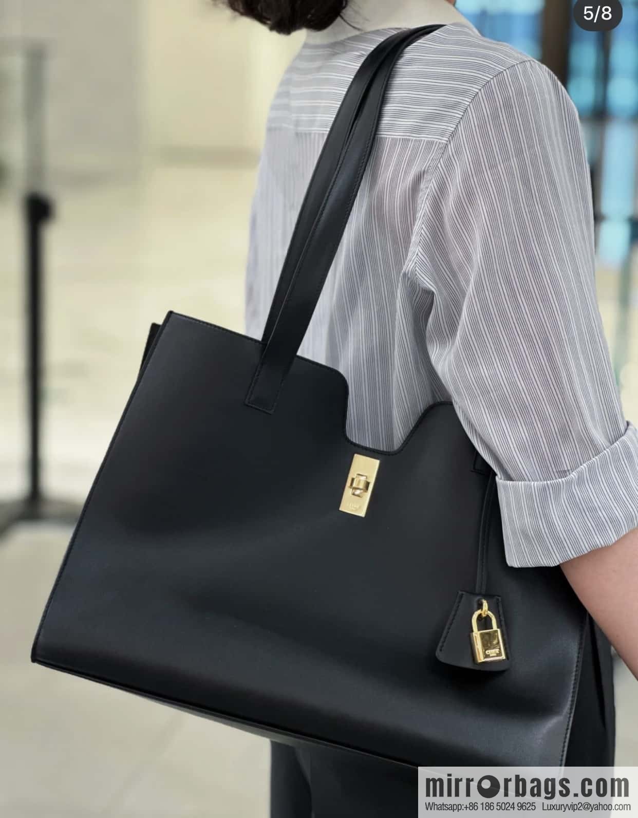 CELINE CABAS 16 smooth cow leather (fabric) handbag 112583